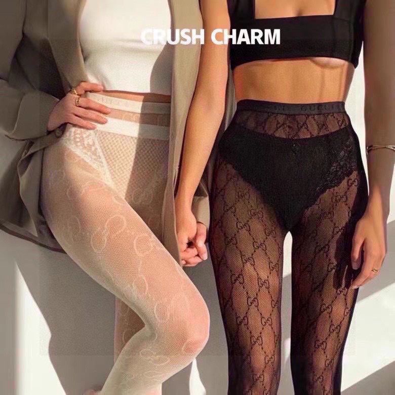 G Logo waist mesh pantyhose