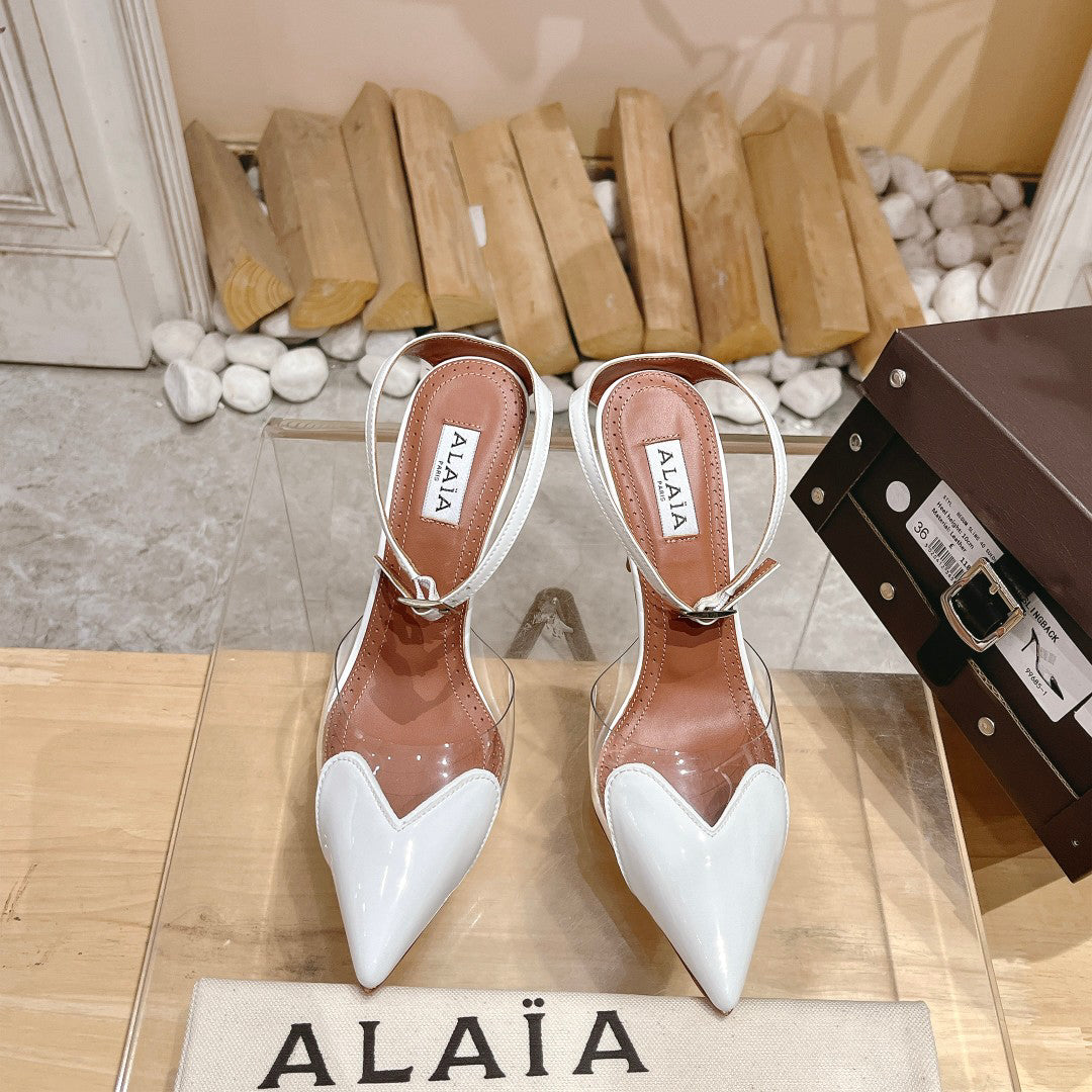 25 Bright patent leather high heels