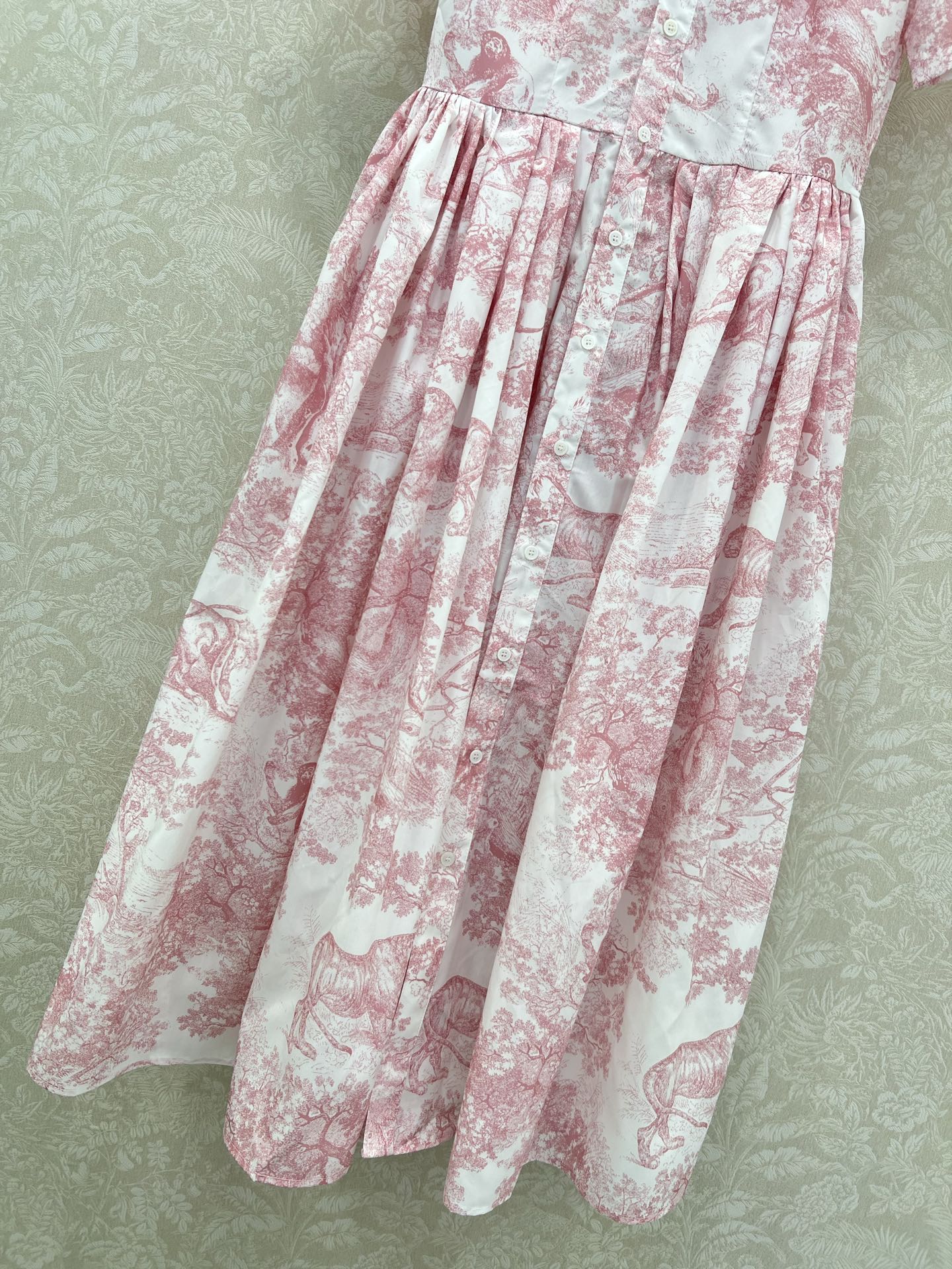 D 25 New Jungle Animal Print Short Sleeve Long Dresses