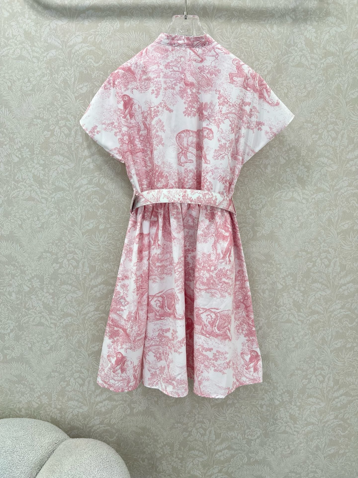 D 25 New Jungle Animal Print Short Sleeve Dress