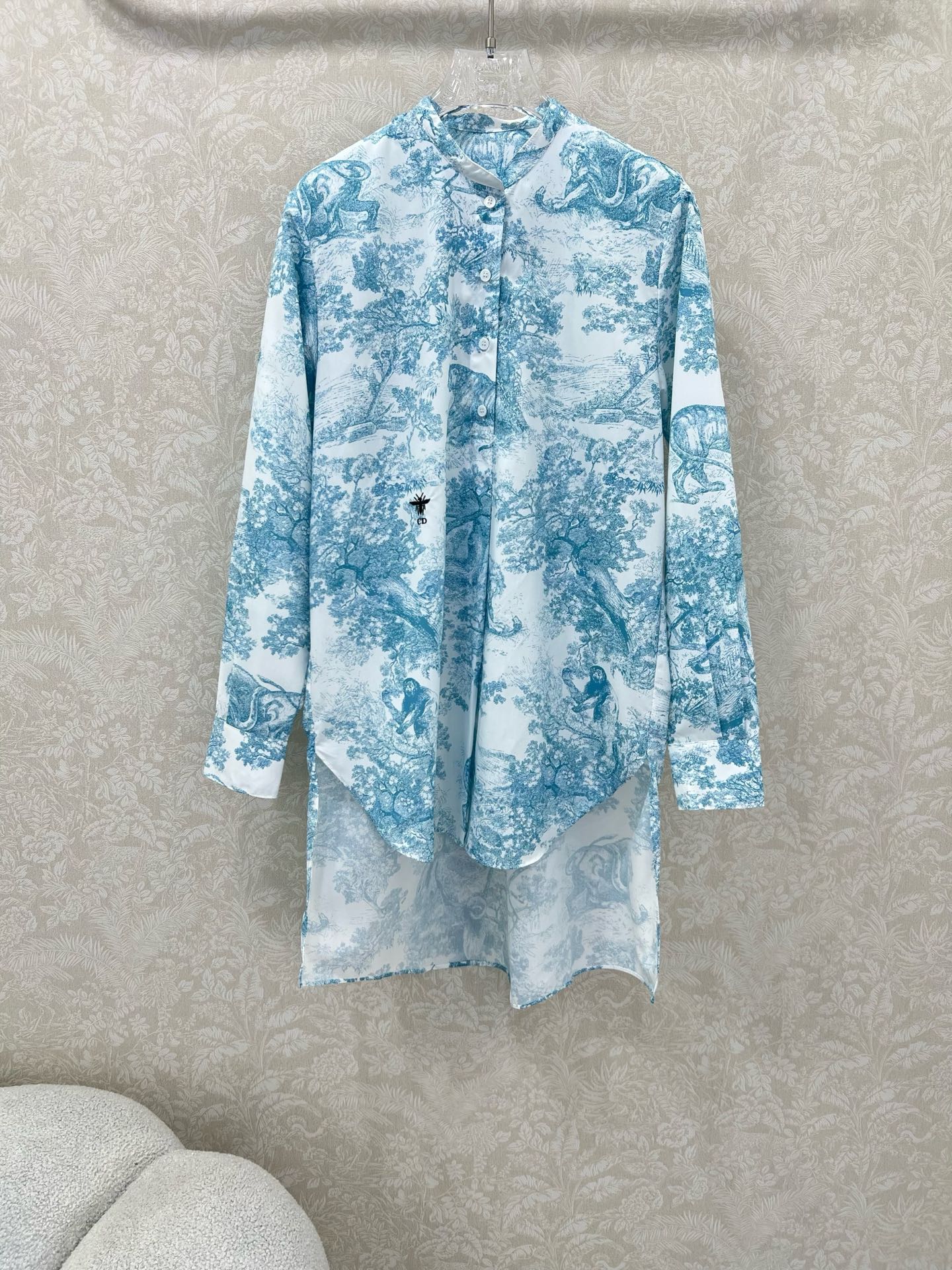 D 25 New Shirt Jungle Animal Print Long Sleeve Shirt