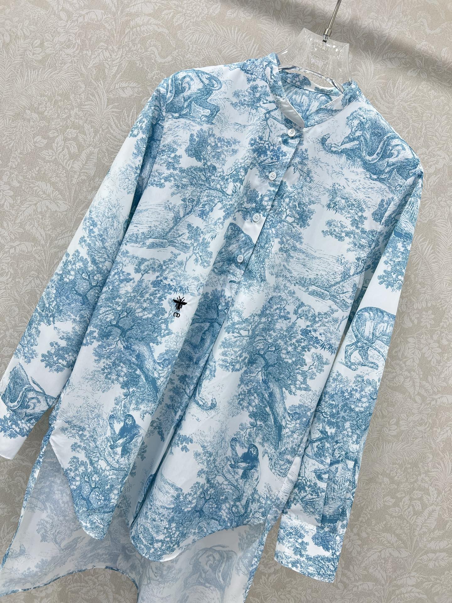 D 25 New Shirt Jungle Animal Print Long Sleeve Shirt