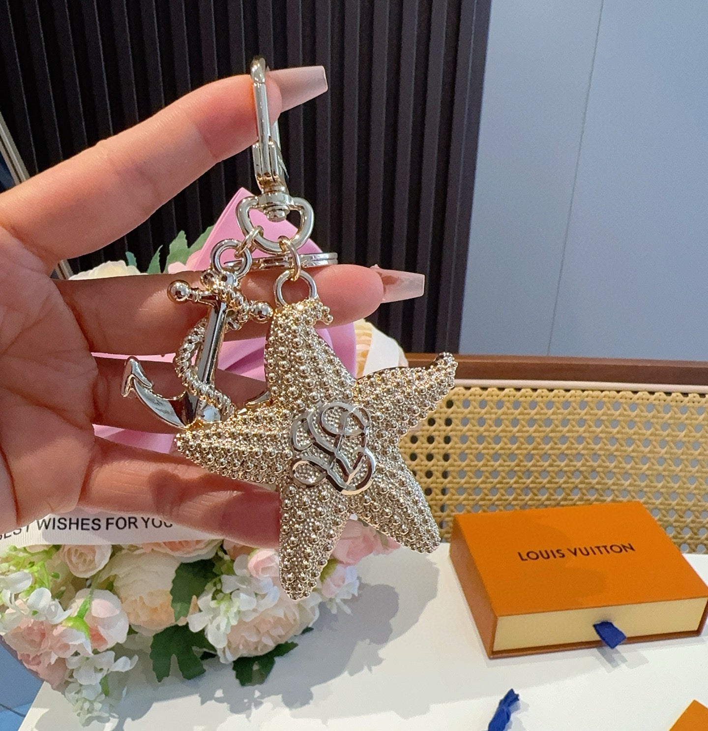L 25 New Starfish keychain Bag charm