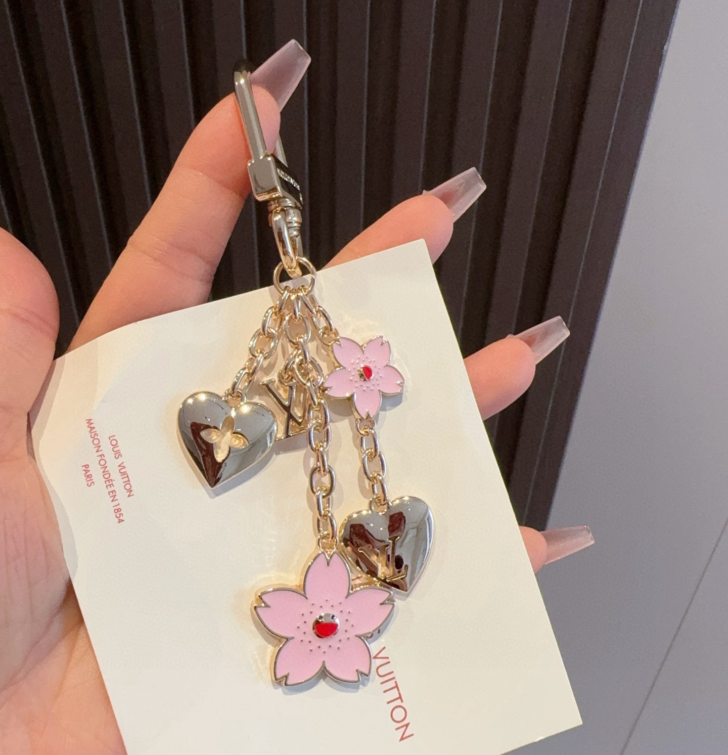 L 25 New Co-branded Cherry Blossom Keychain Bag Charms