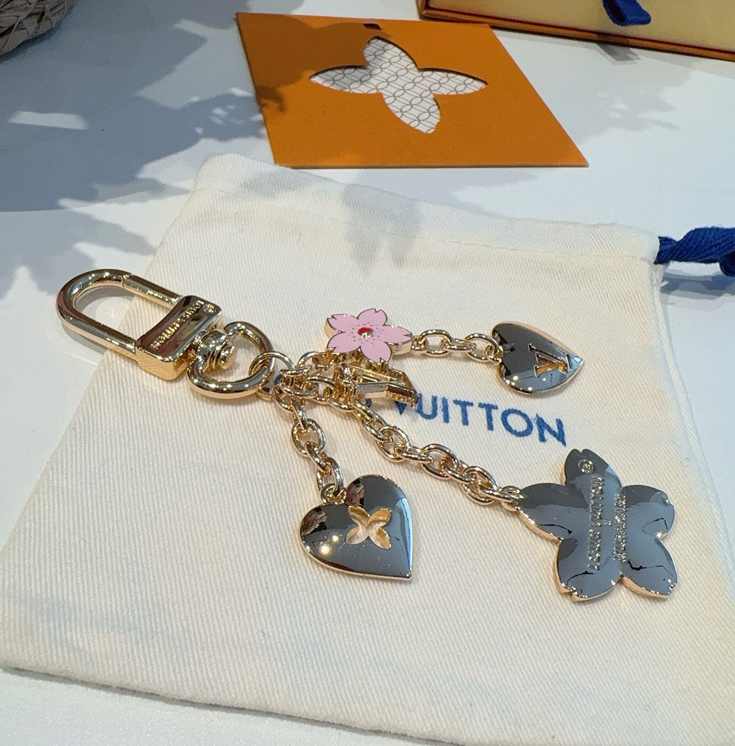 L 25 New Co-branded Cherry Blossom Keychain Bag Charms