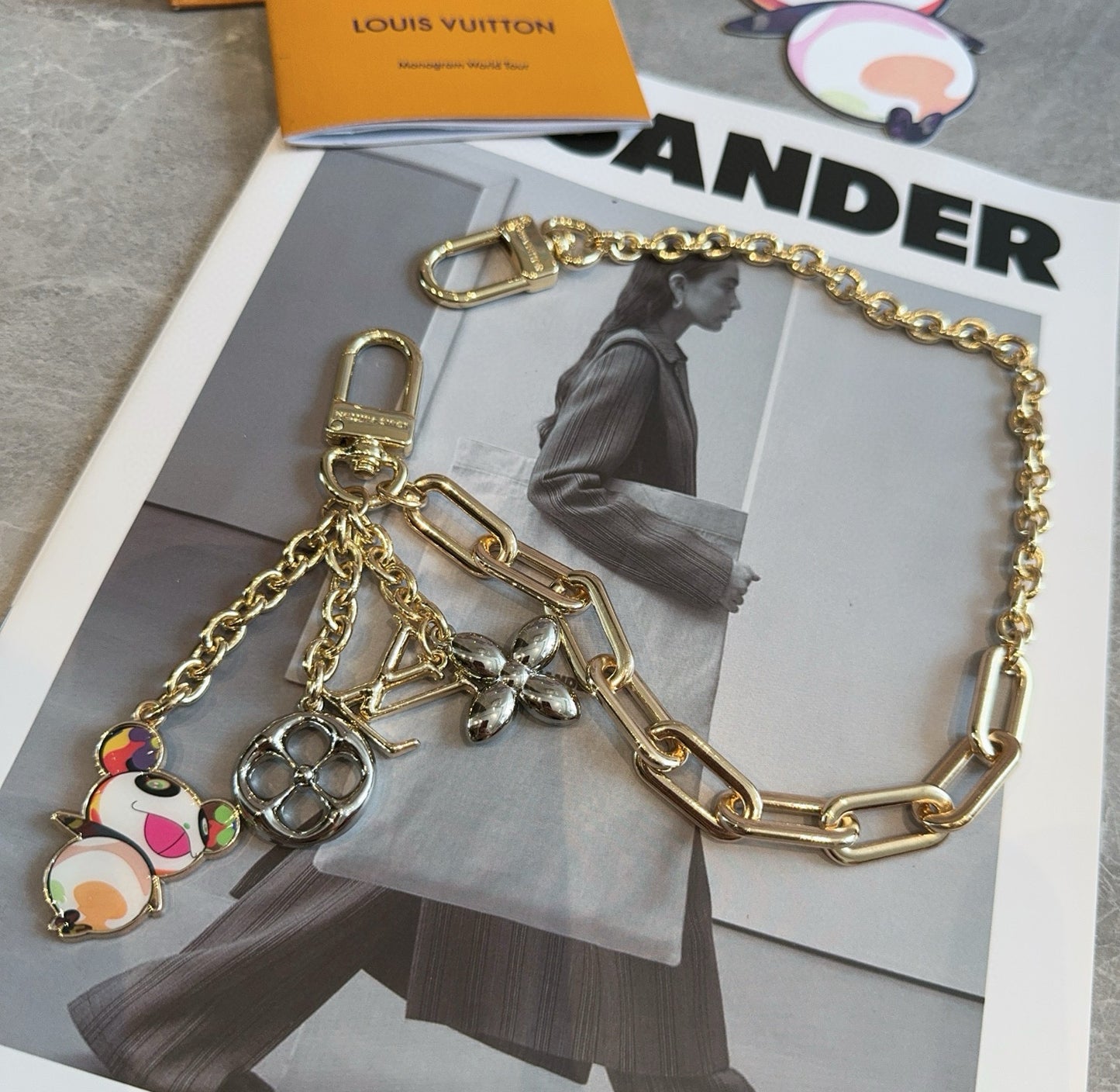 L 25 Co-branded Panda Keychain Bag Accessories
