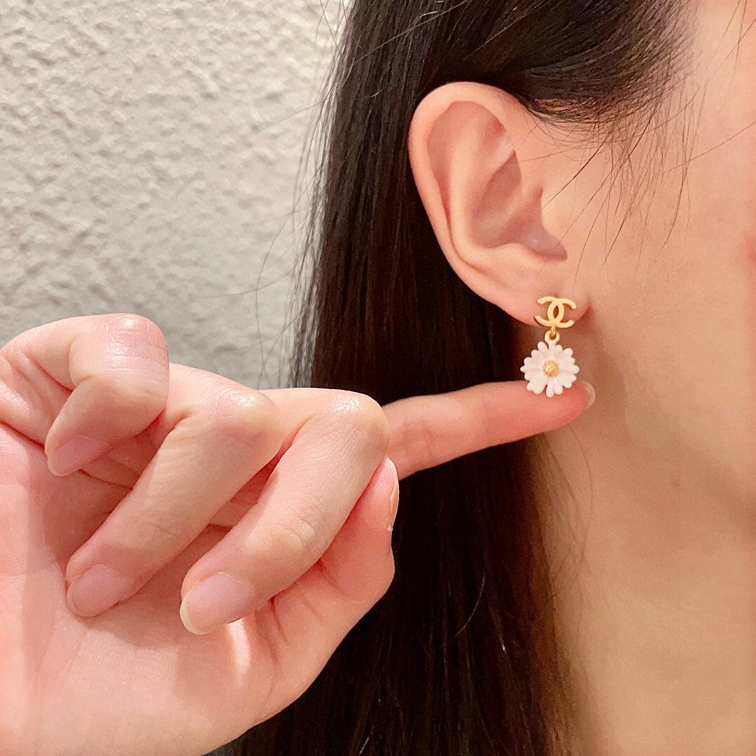 C 25 Camellia Earrings
