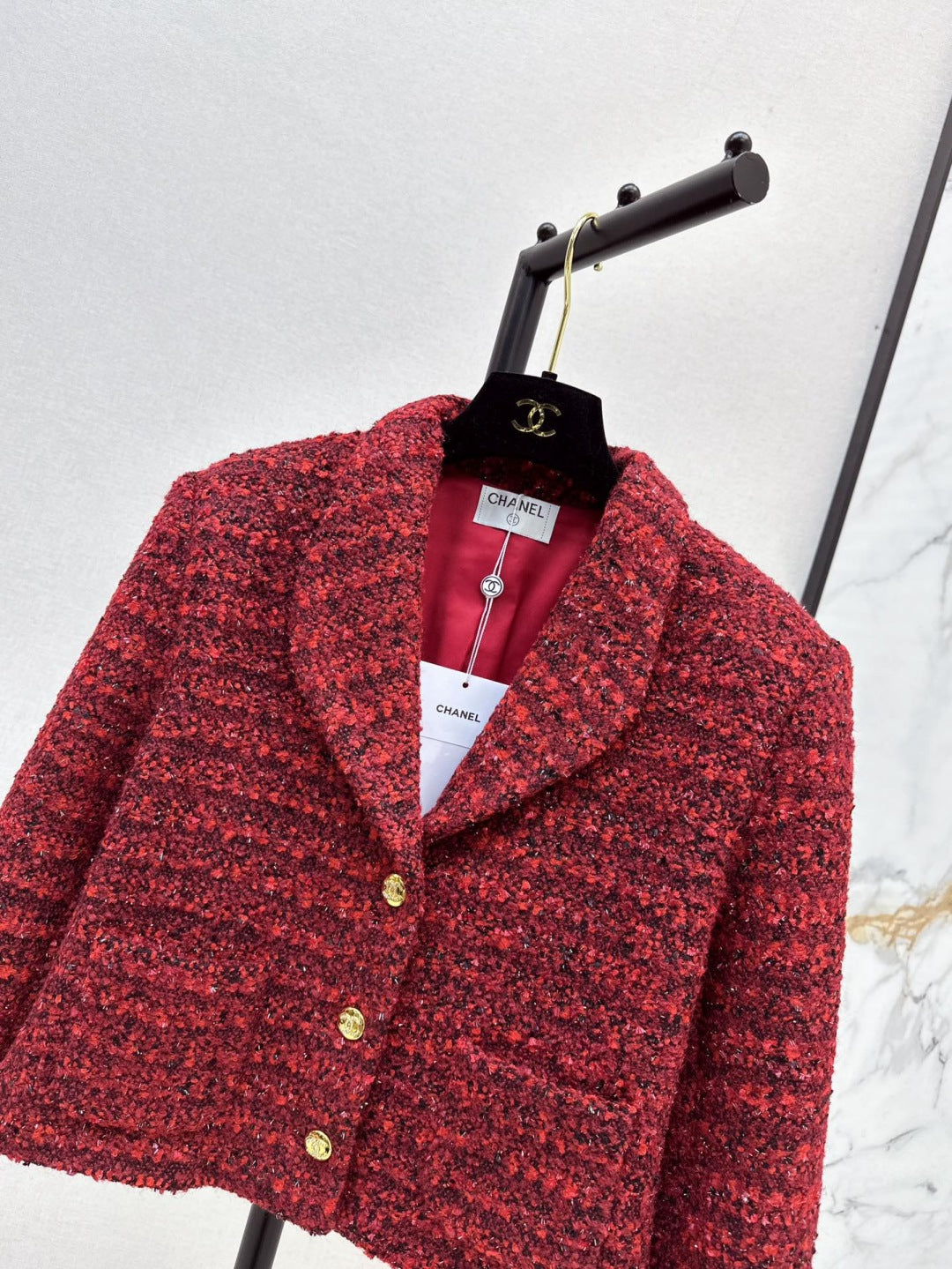 C 25 Christmas Red Knitted Jacket