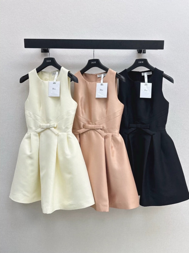 D 25 spring and summer newest bow sleeveless little dresses
