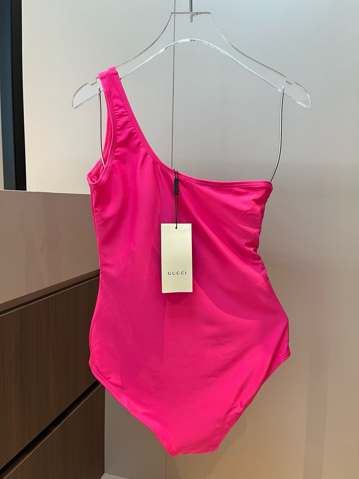 G 25 Pink One Shoulder One Piece Swimsuit