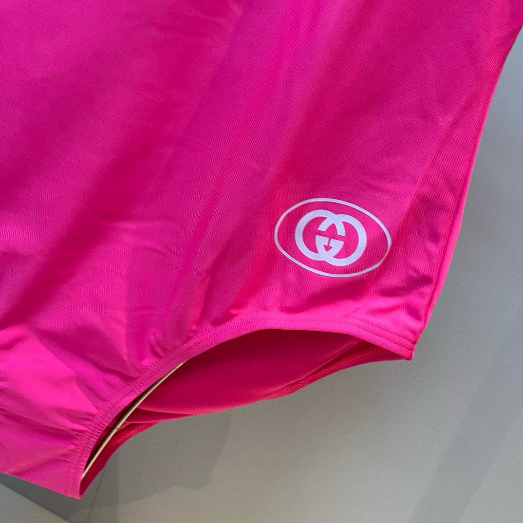 G 25 Pink One Shoulder One Piece Swimsuit