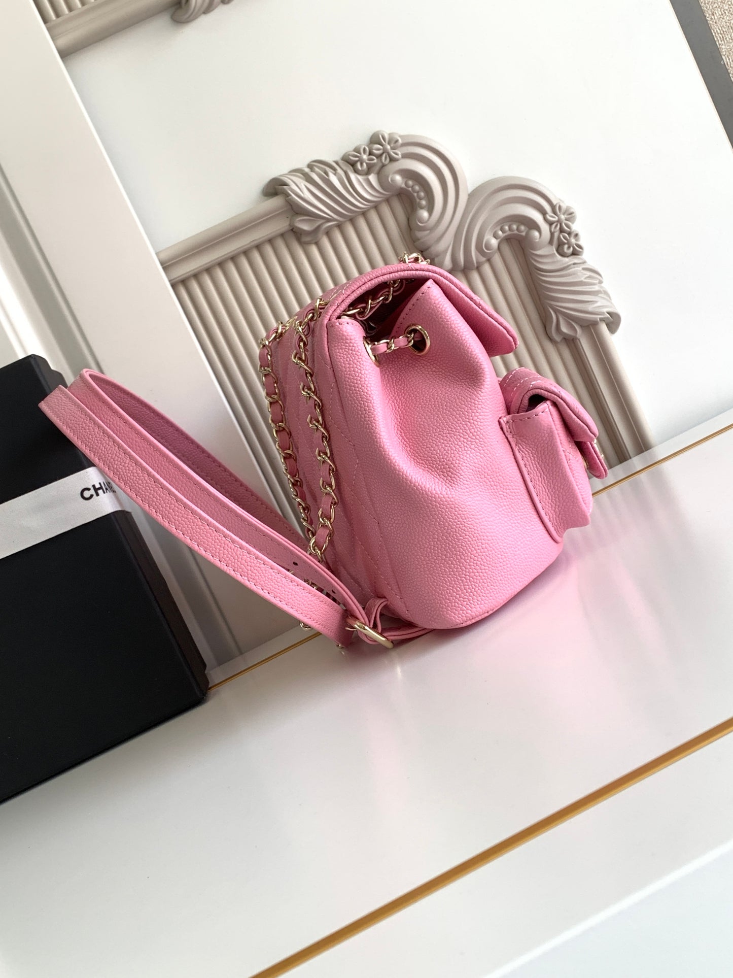 C 23 spring/summer super hot lychee leather duma double backpacks