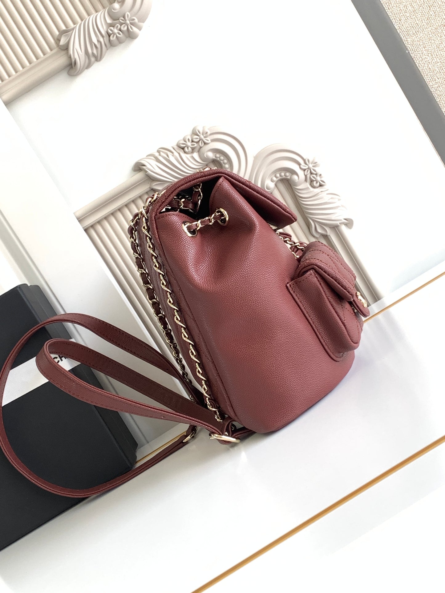 C 24A spring/summer super hot lychee leather duma double backpacks