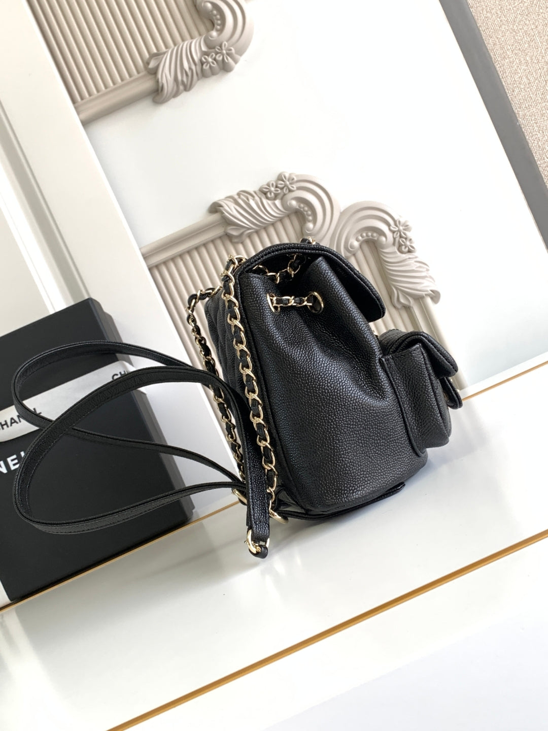 C 24A spring/summer super hot lychee leather duma double backpacks\