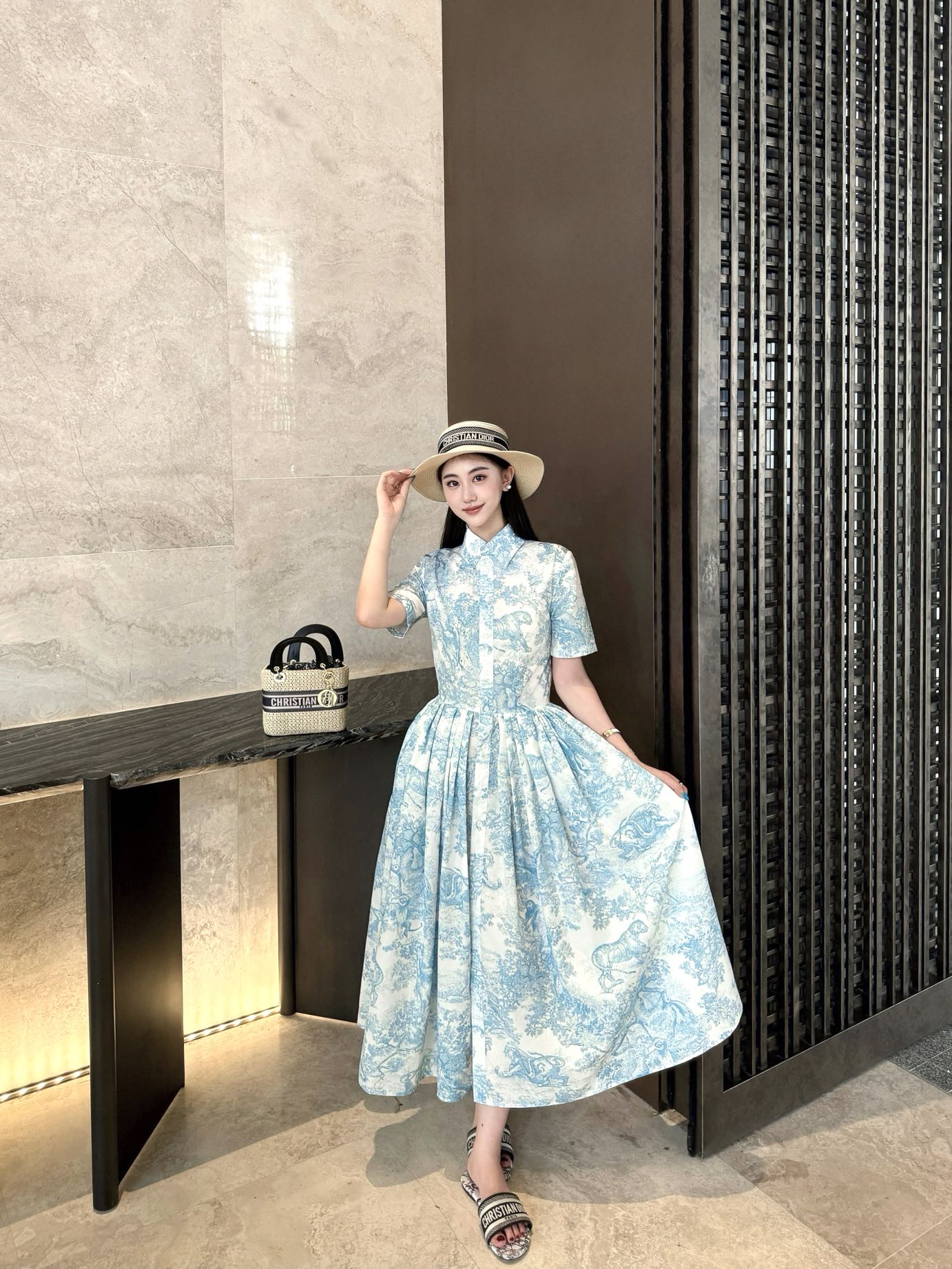 D 25 New Jungle Animal Print Short Sleeve Long Dresses