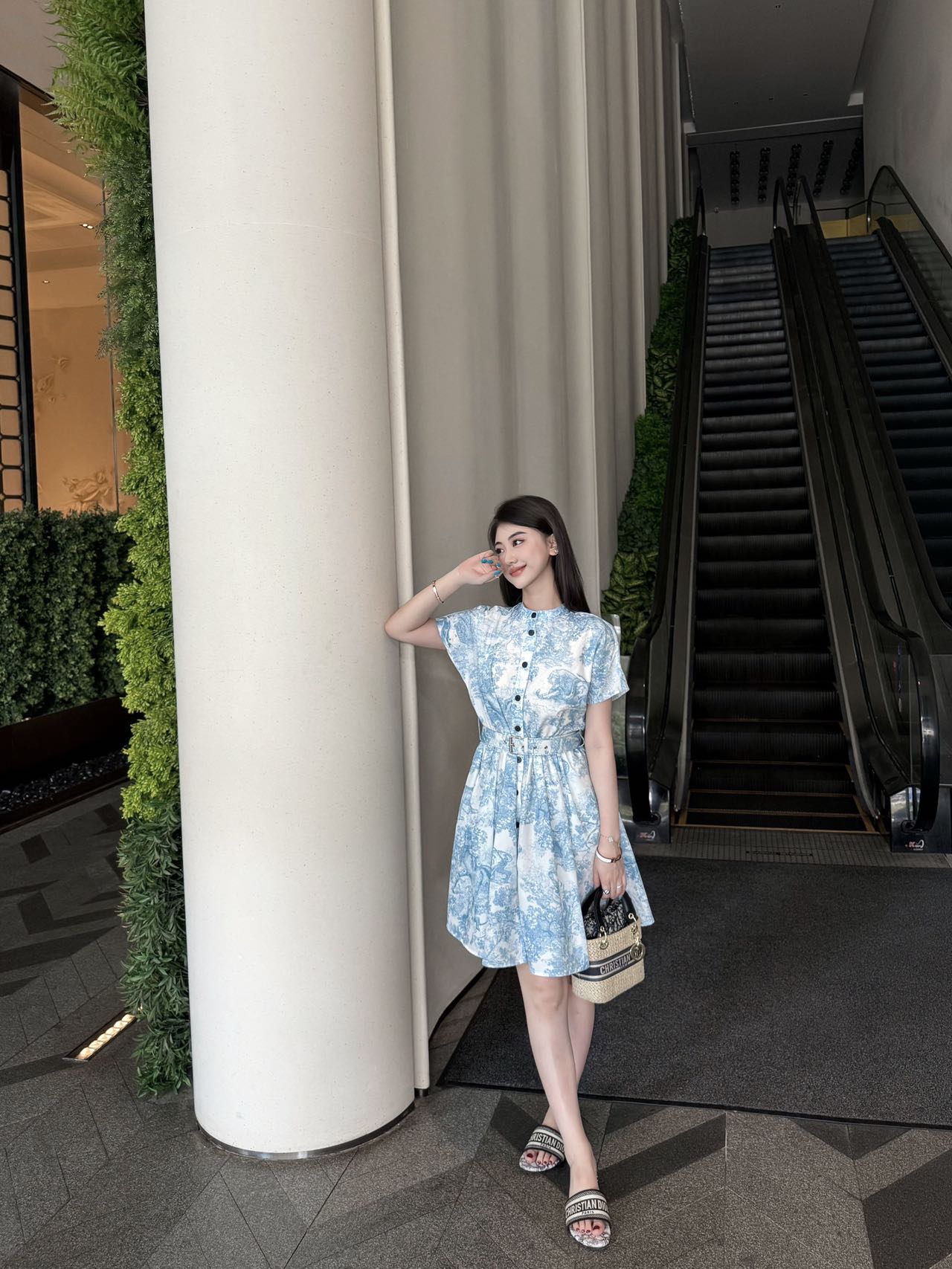 D 25 New Jungle Animal Print Short Sleeve Dress