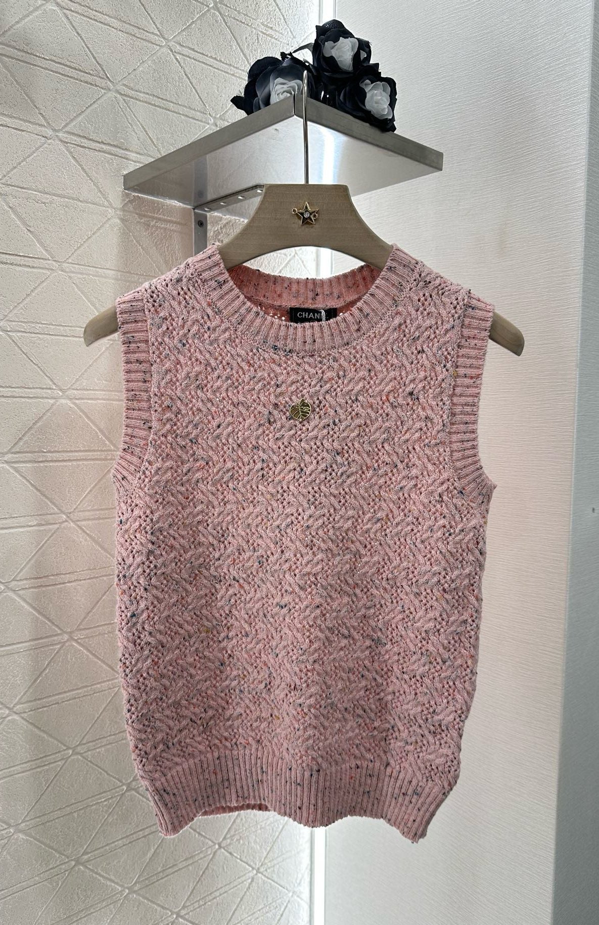 25 new summer leaf knitted vest