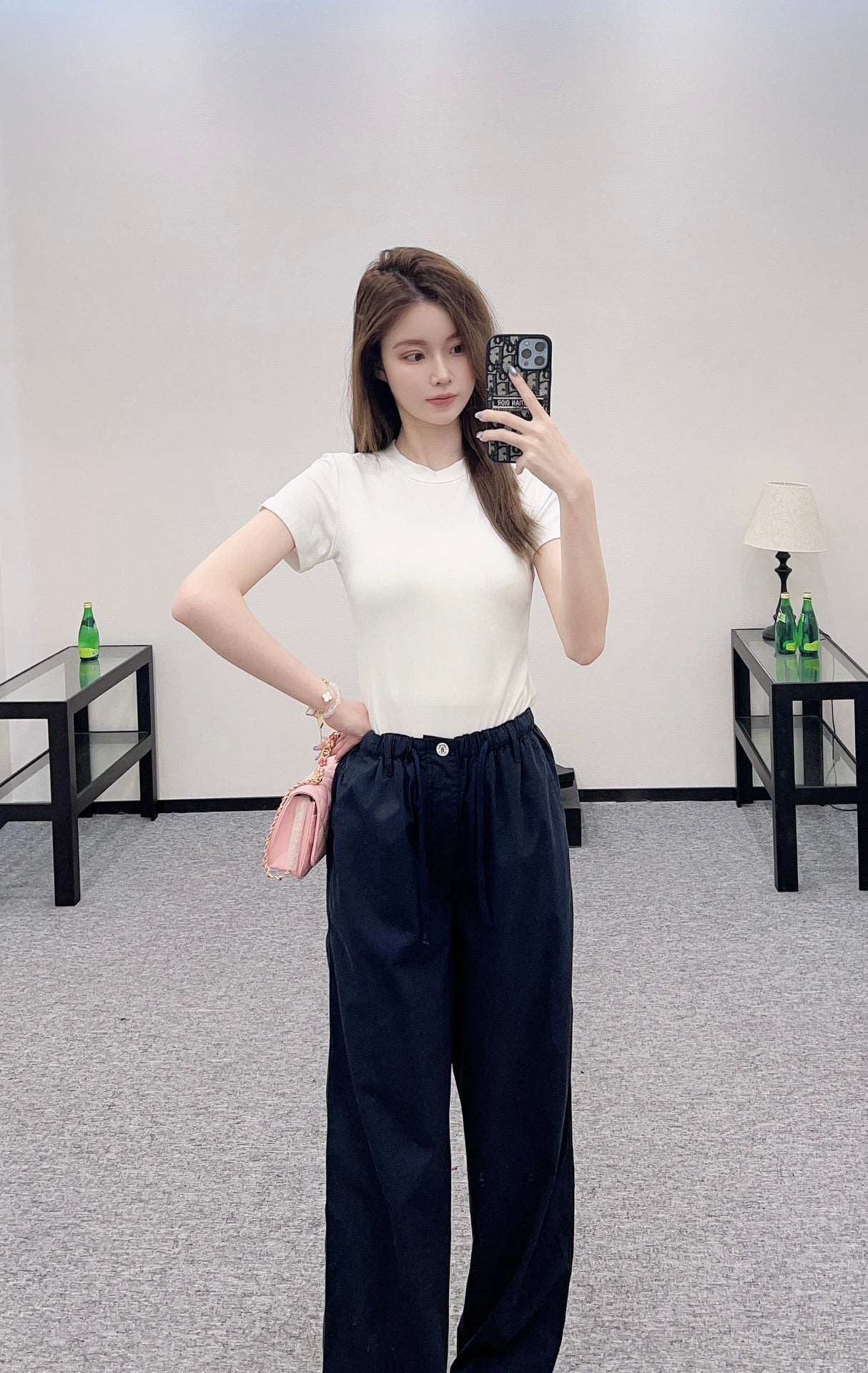 C 2025 Summer New Arrivals Wide Leg Drawstring Trousers