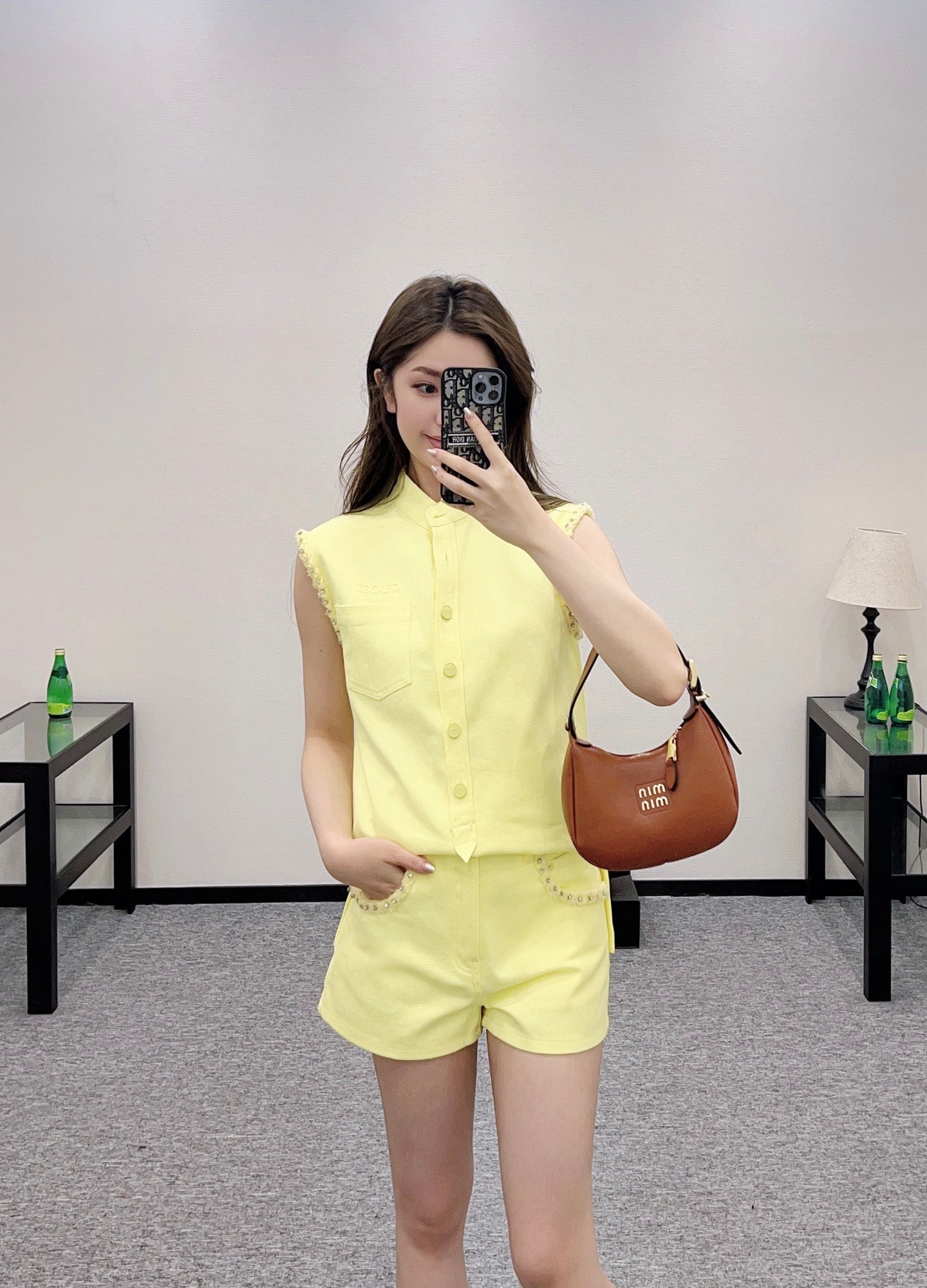 G 2025 Summer New Vest Top Shorts Set