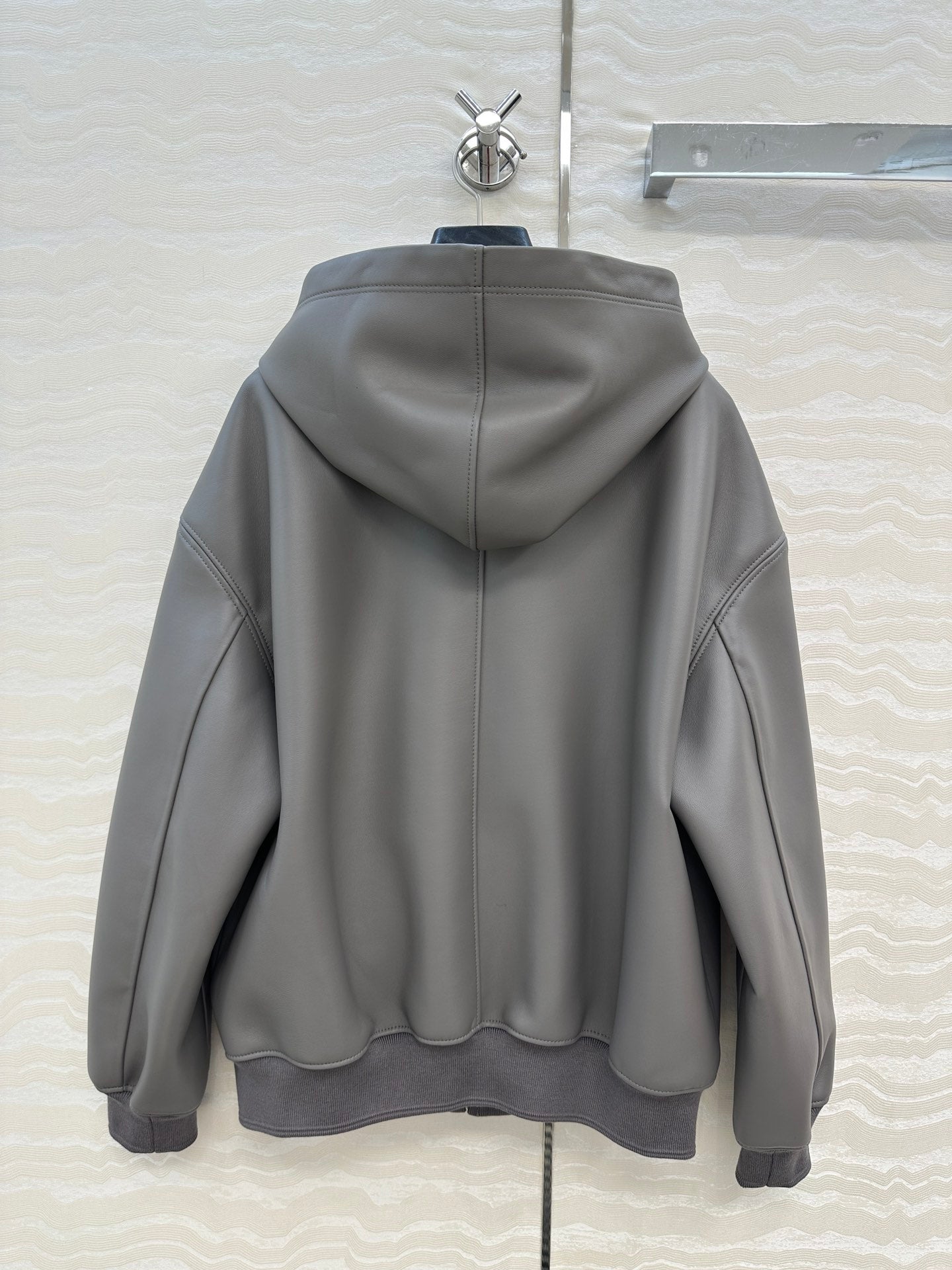 M 25 Sheepskin hooded leather jacket