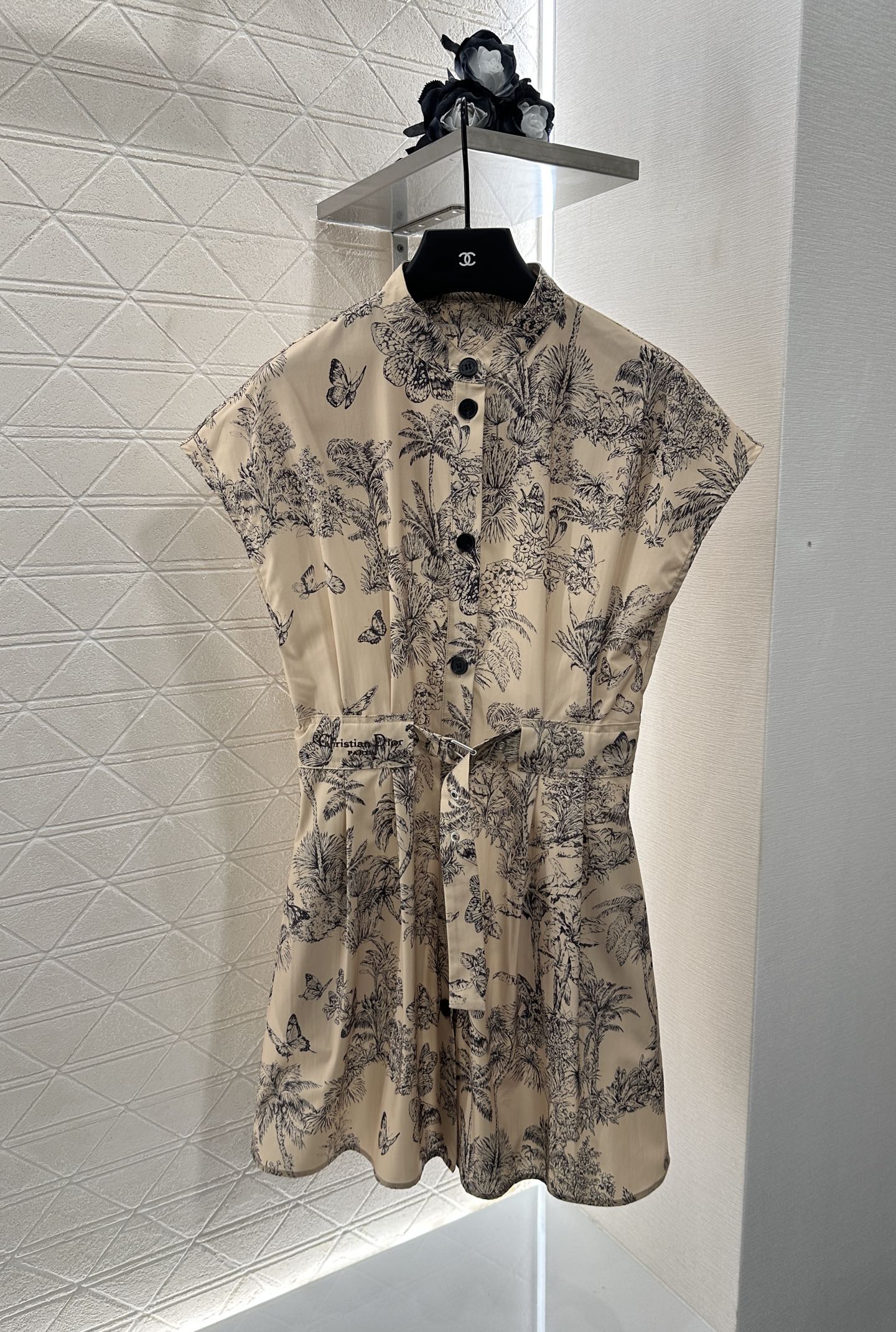 2025 Autumn New Lapel Wide Sleeve Print Dress