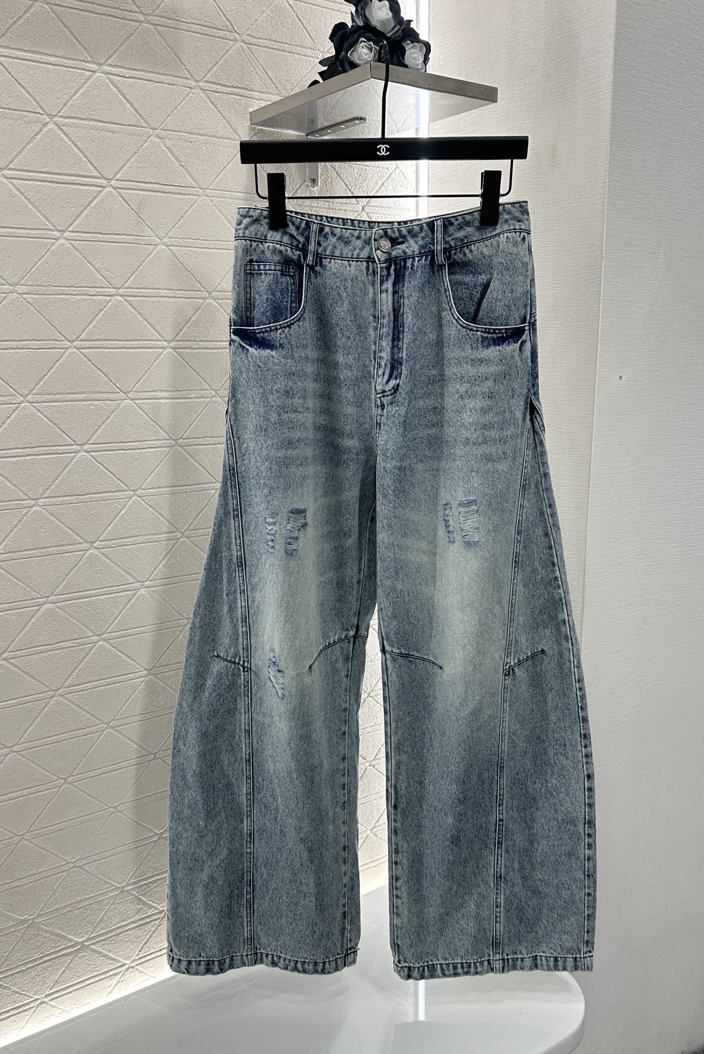 2025 Autumn New Ripped loose-fitting Machete jeans