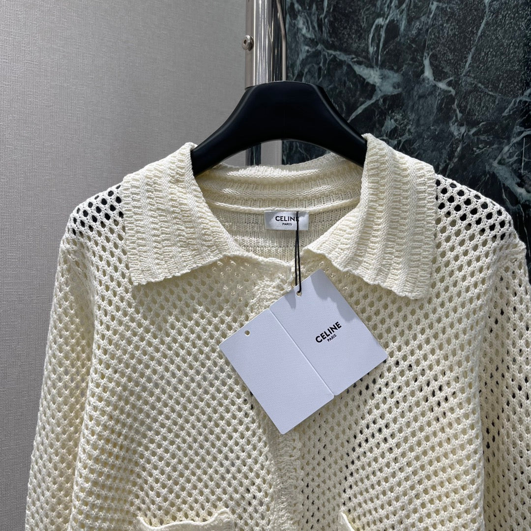 CE 25 Early Fall New Style Lapel Hollow Cardigan