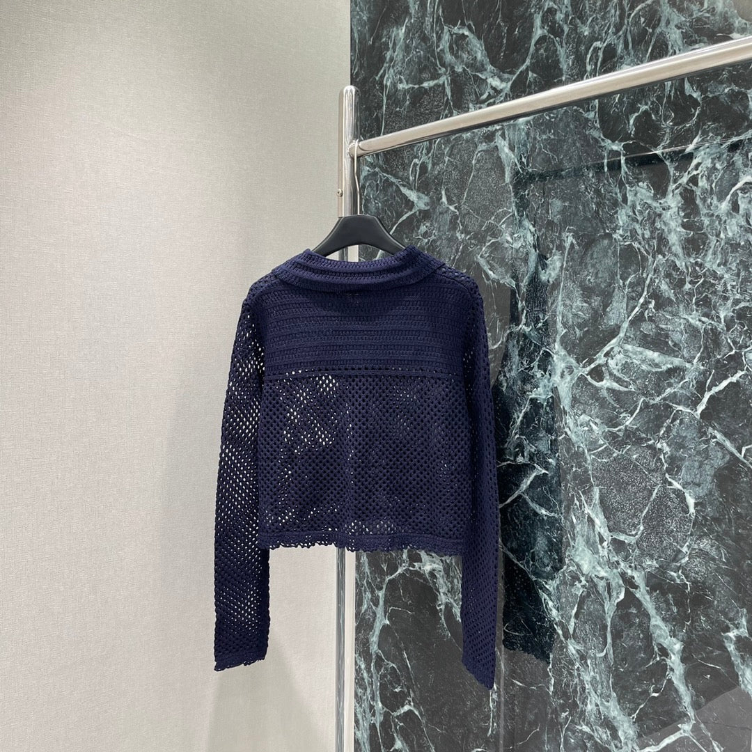 CE 25 Early Fall New Style Lapel Hollow Cardigan