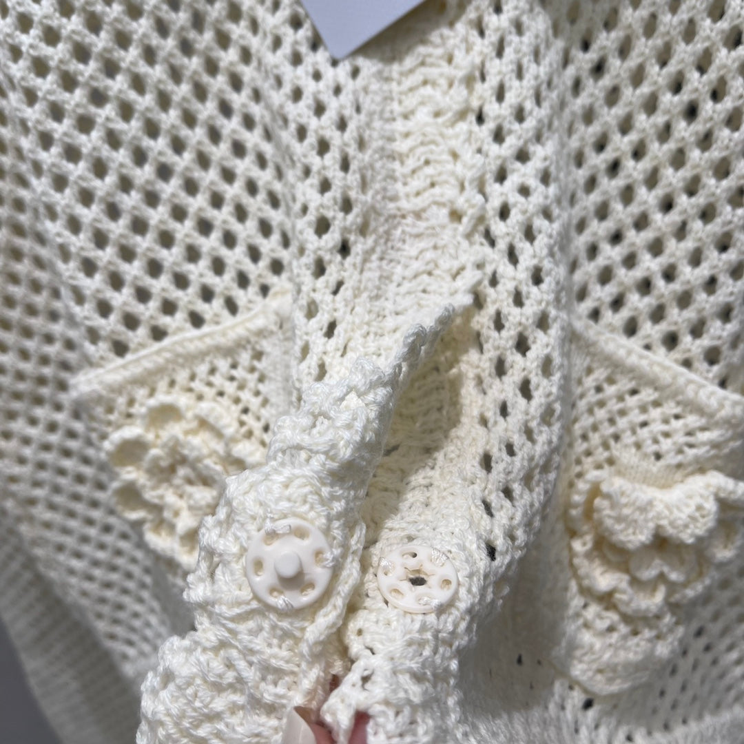 CE 25 Early Fall New Style Lapel Hollow Cardigan