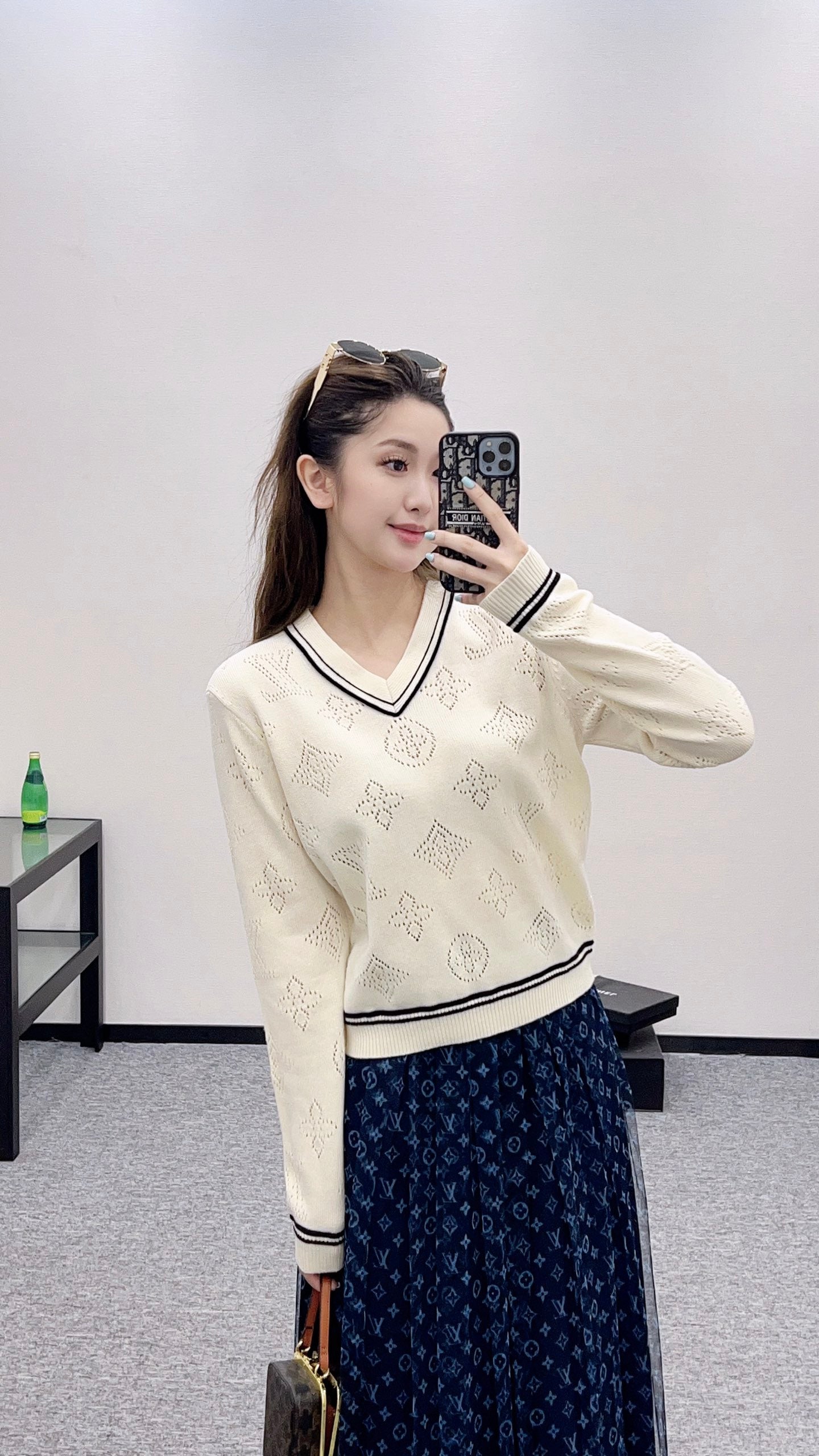 2025 Autumn New high waist double layer long gauze skirt