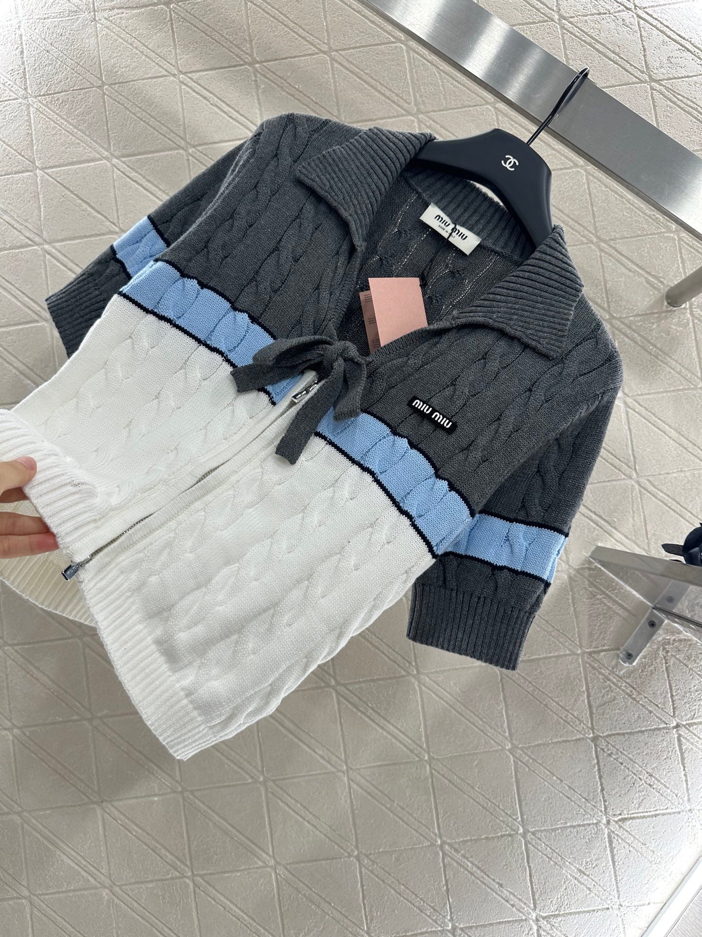 2025 Autumn New Arrivals Zippered Cardigan Knitted Short Sleeves