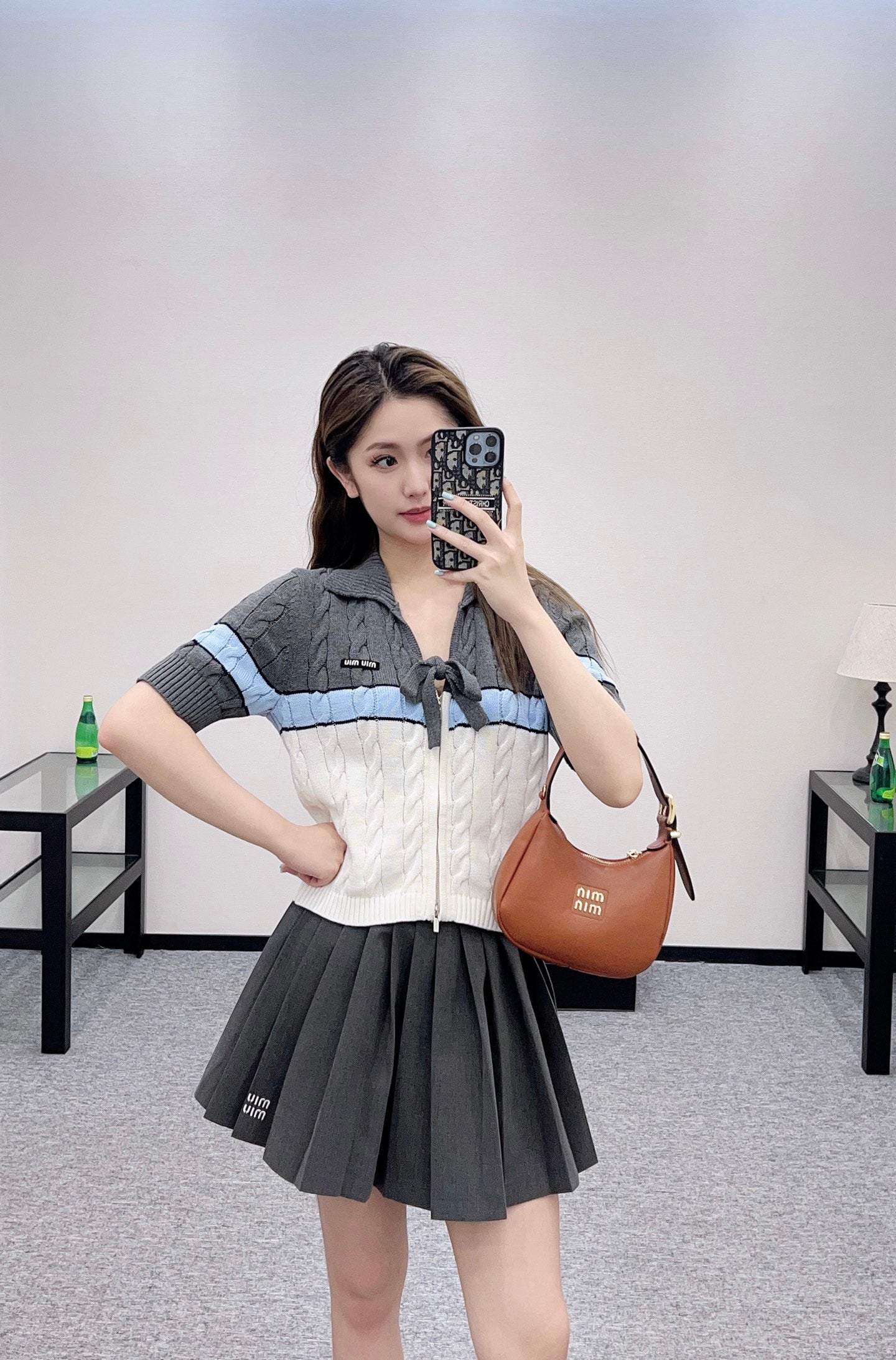2025 Autumn New Arrivals Zippered Cardigan Knitted Short Sleeves
