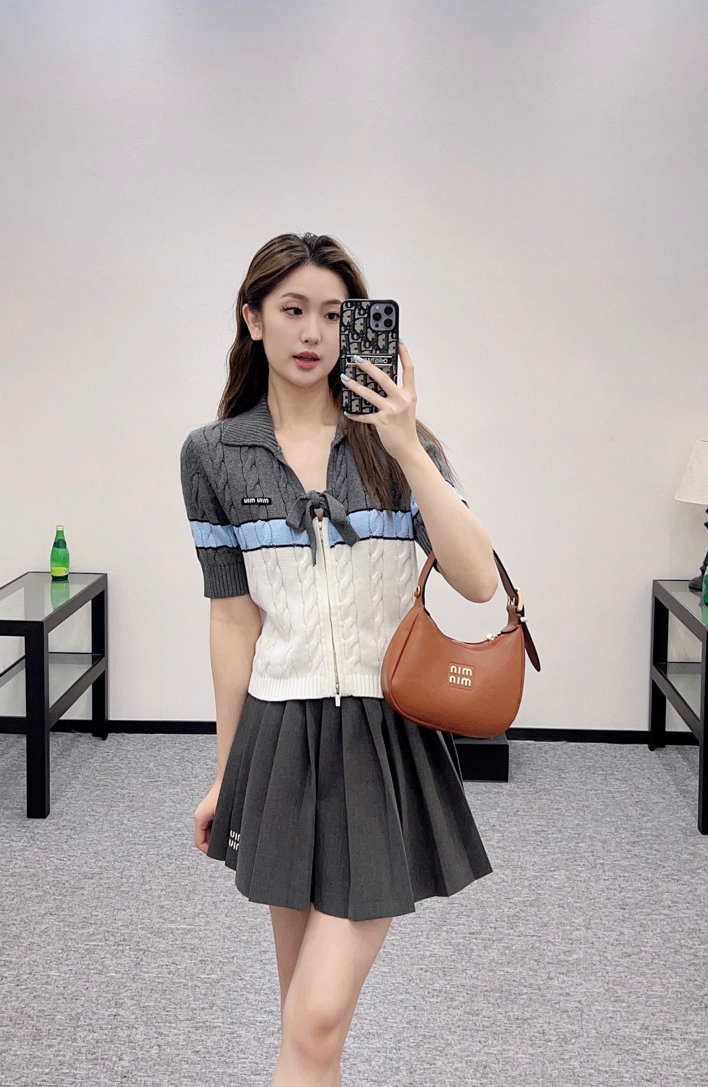 2025 Autumn New Arrivals Zippered Cardigan Knitted Short Sleeves