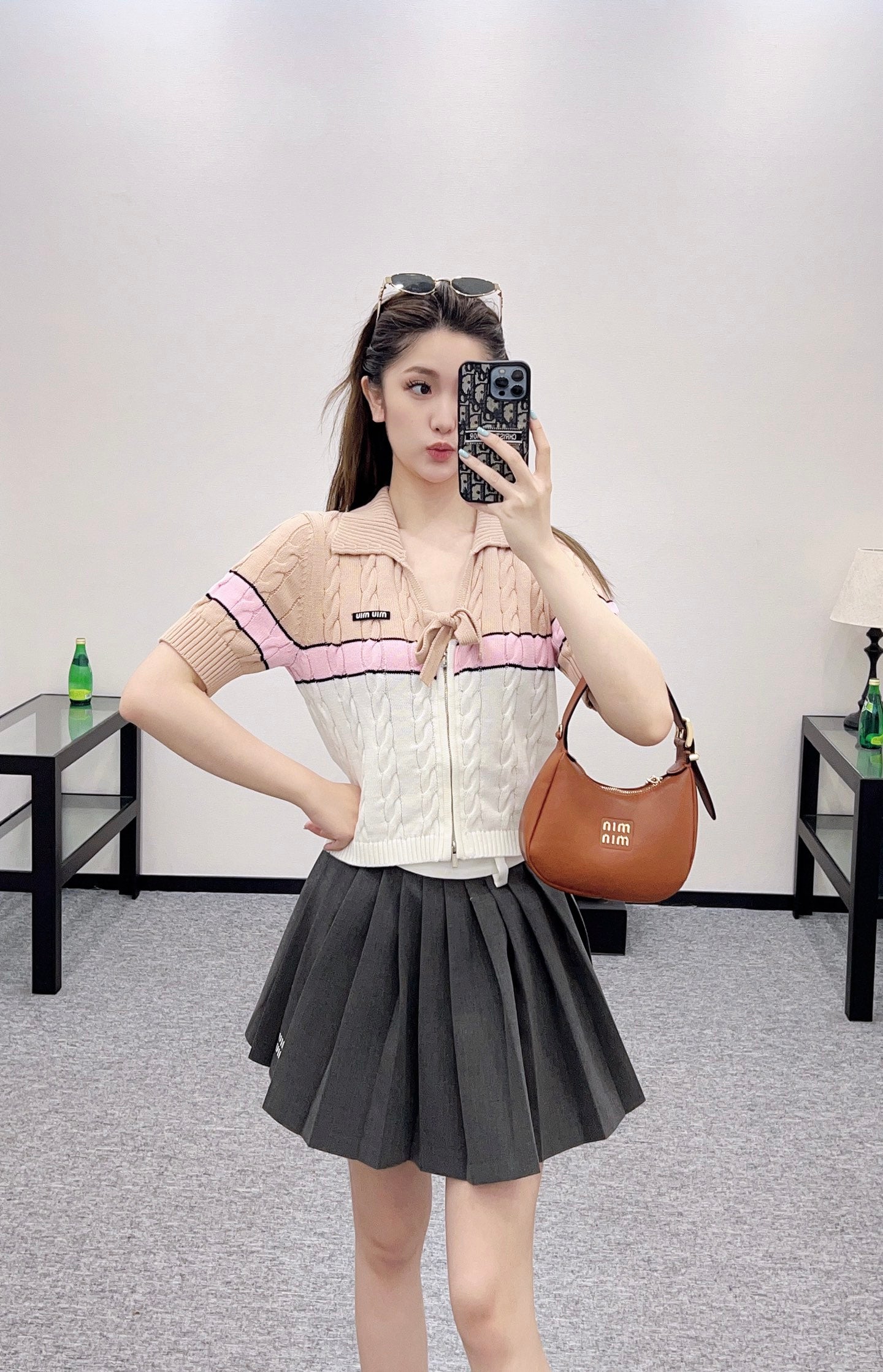 2025 Autumn New Arrivals Zippered Cardigan Knitted Short Sleeves