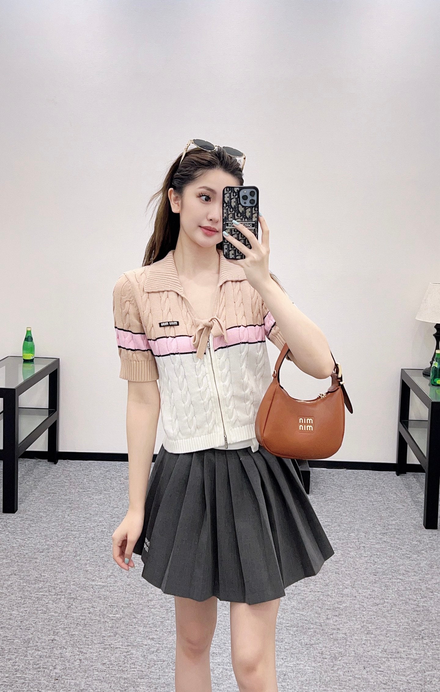 2025 Autumn New Arrivals Zippered Cardigan Knitted Short Sleeves