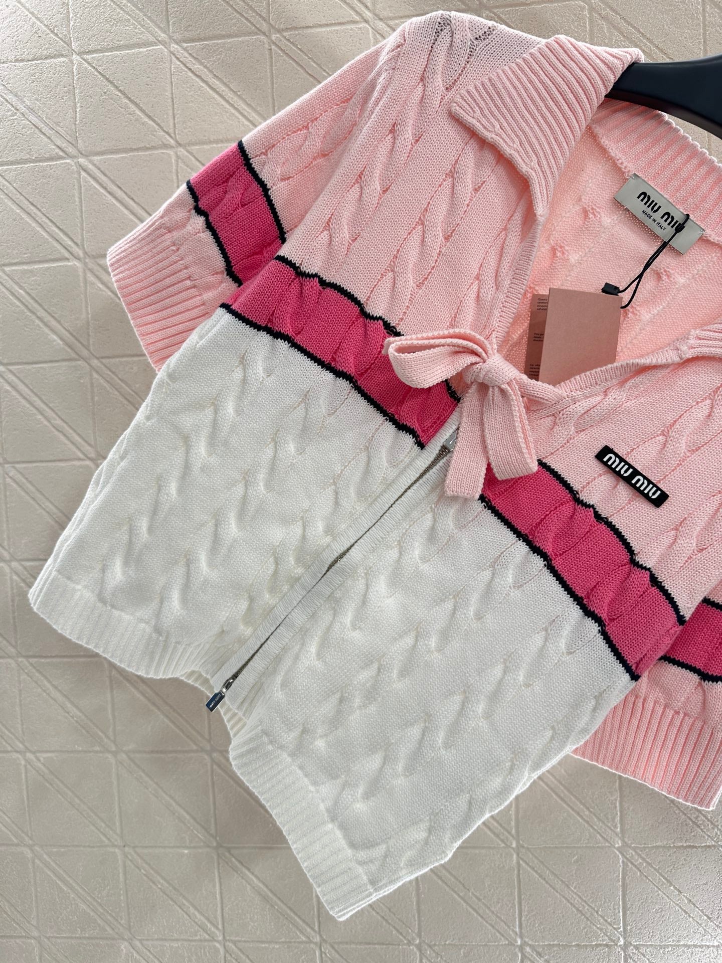 2025 Autumn New Arrivals Zippered Cardigan Knitted Short Sleeves