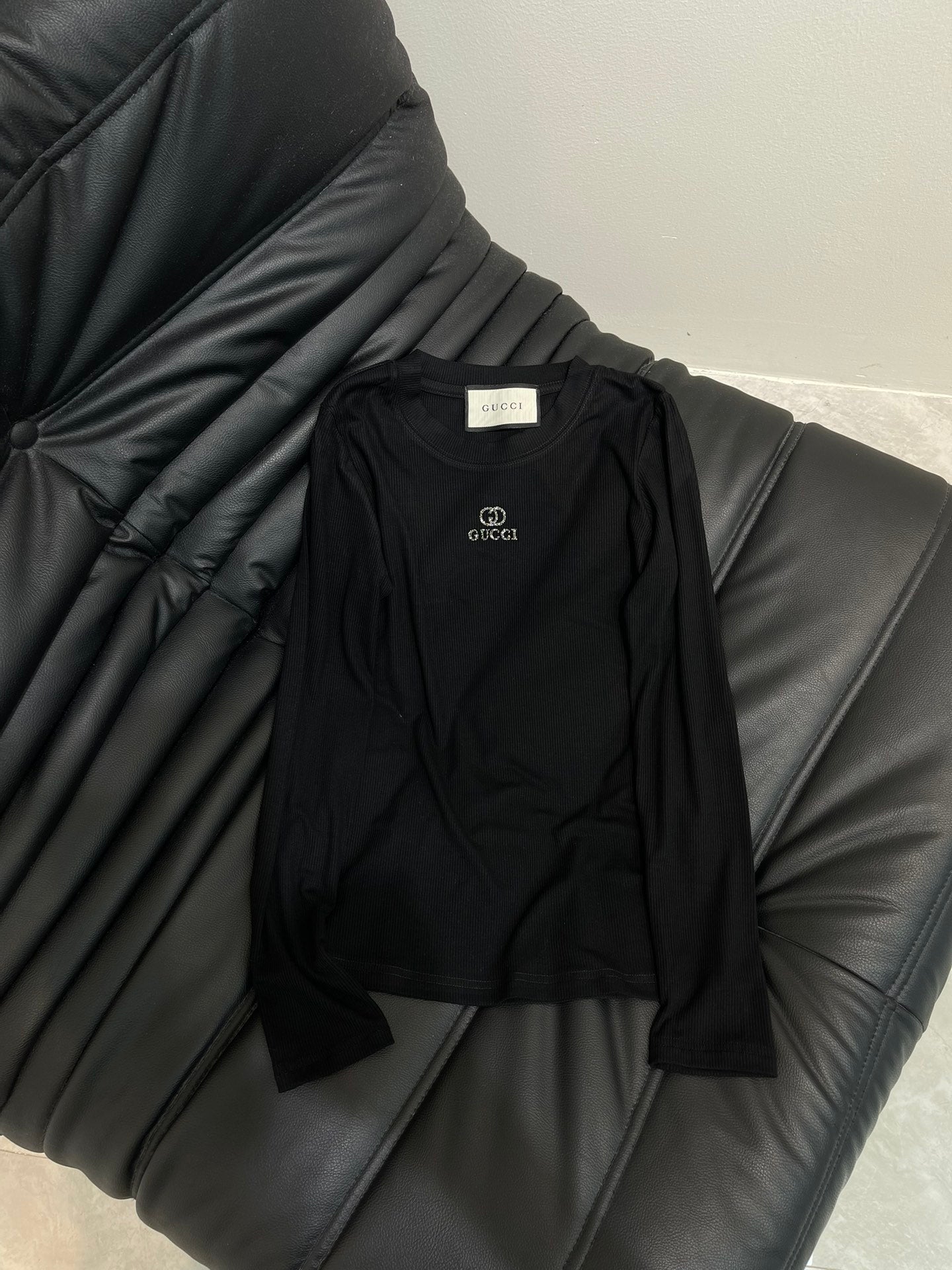 25 autumn and winter new style heavy-duty hot diamond letter high elastic long-sleeved bottoming shirt