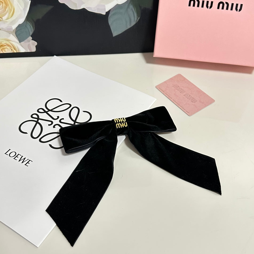 25 Summer New Bow Velvet Hairpin