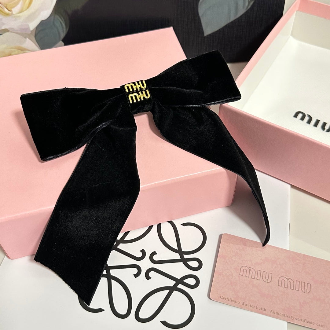 25 Summer New Bow Velvet Hairpin