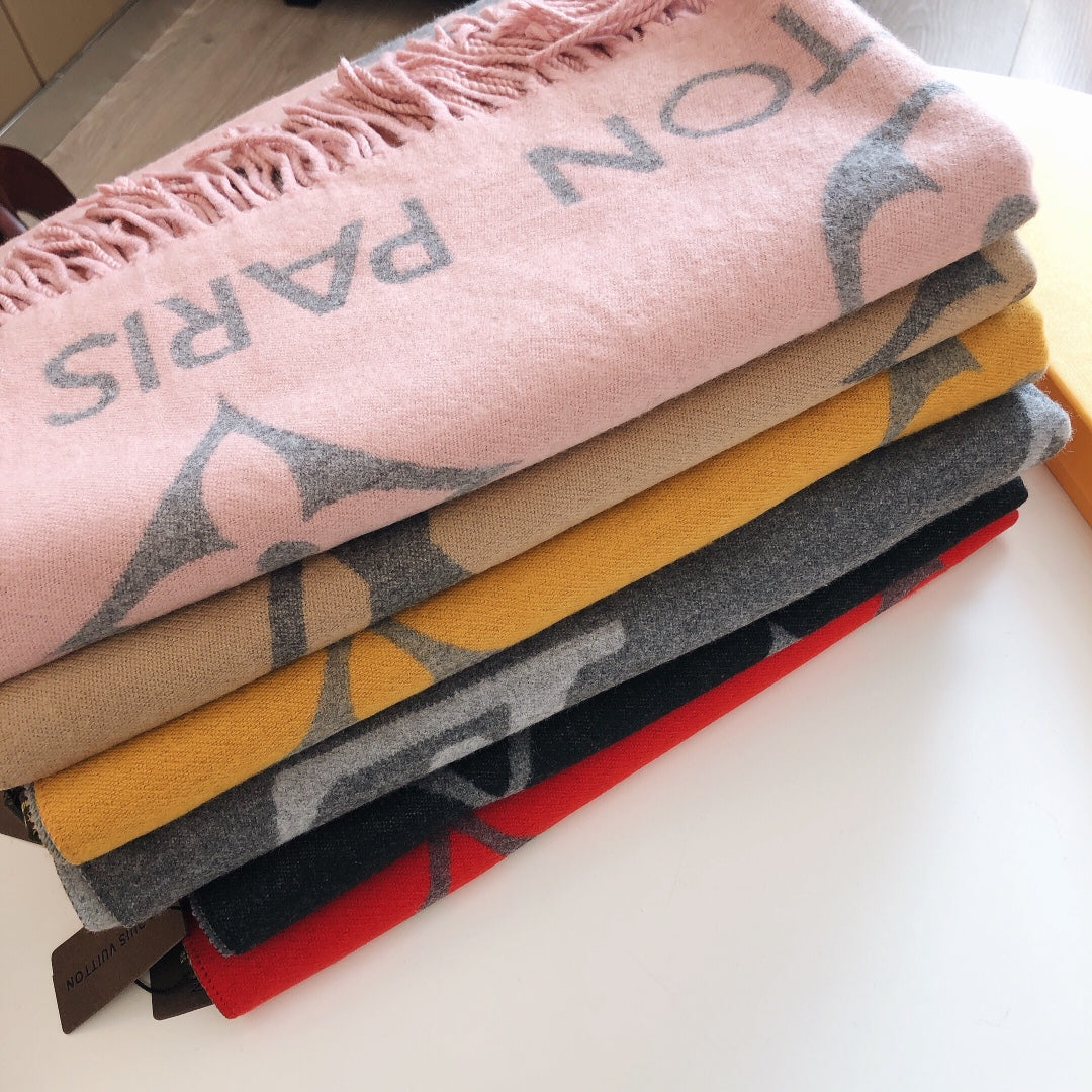 25 Summer new double-sided jacquard long beard scarf