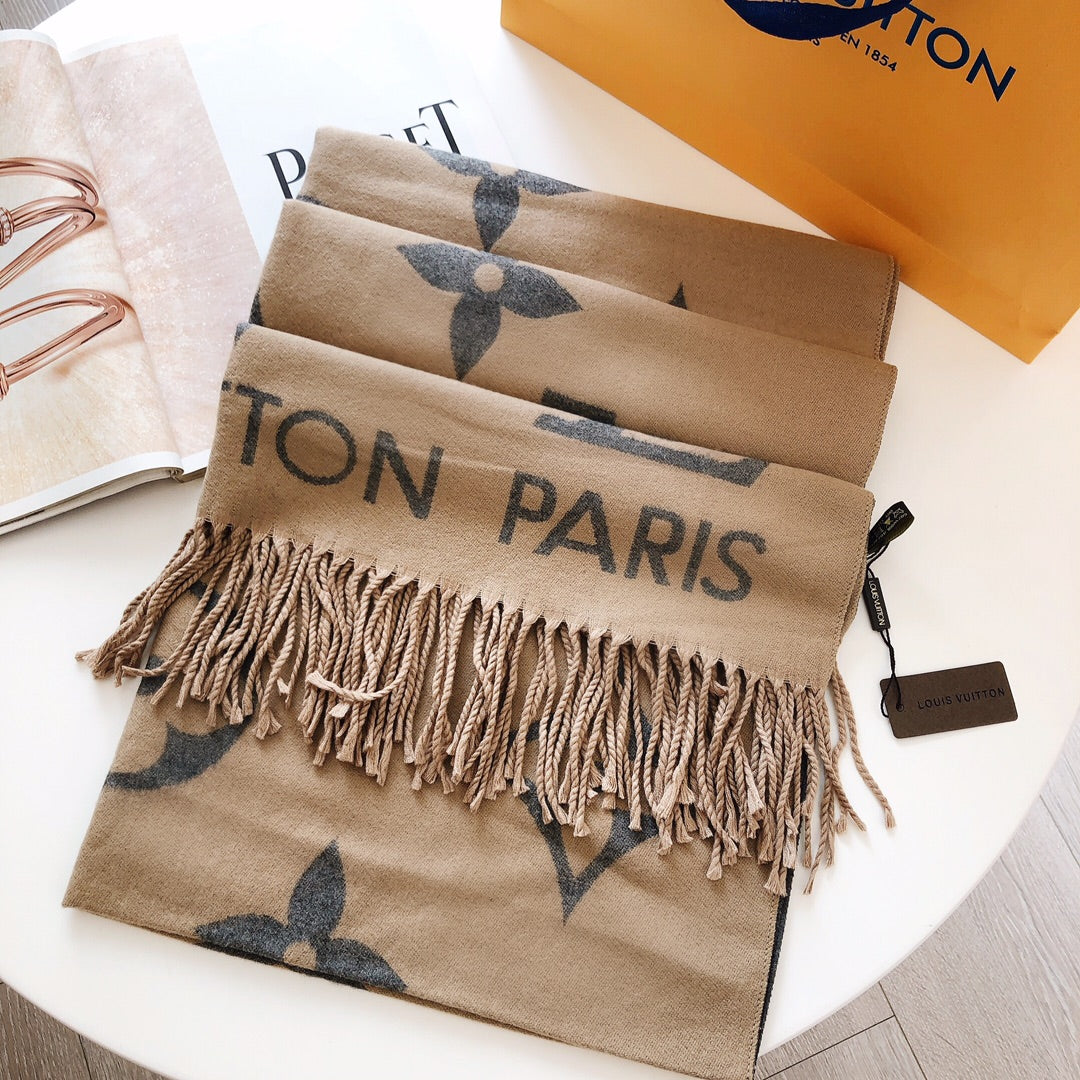25 Summer new double-sided jacquard long beard scarf