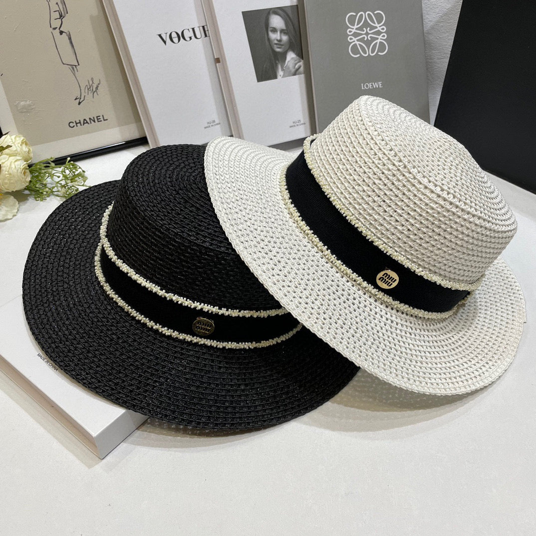 2025 New Ribbon Holiday Woven Sun Hat