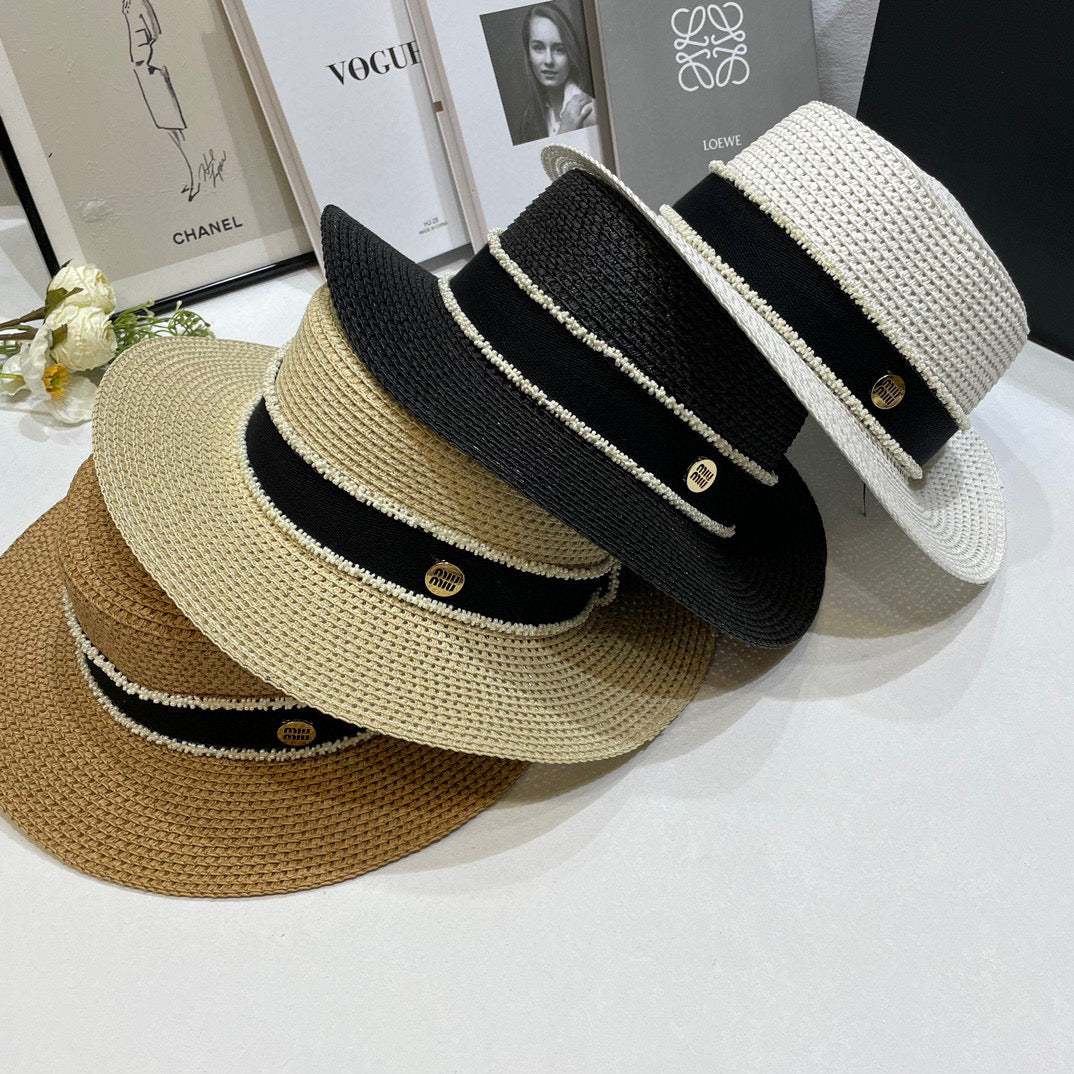 2025 New Ribbon Holiday Woven Sun Hat