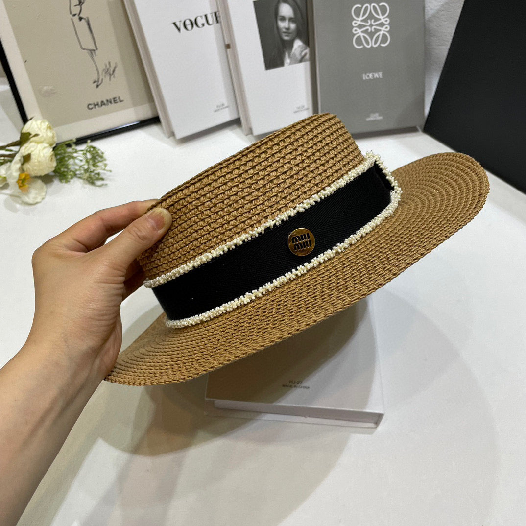 2025 New Ribbon Holiday Woven Sun Hat