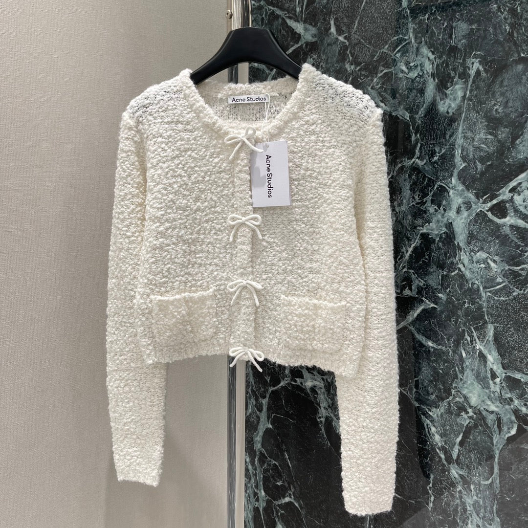 25 Early Autumn New Grain Fleece Knitted Cardigan