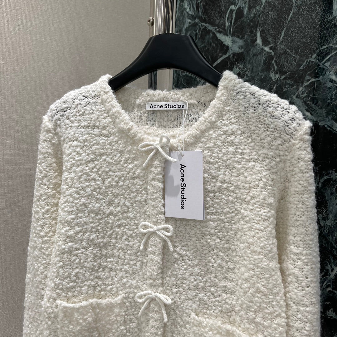 25 Early Autumn New Grain Fleece Knitted Cardigan