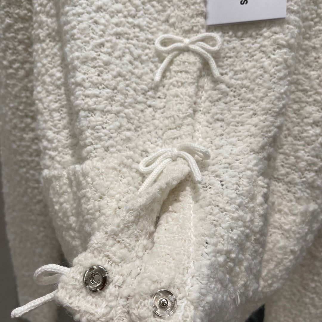 25 Early Autumn New Grain Fleece Knitted Cardigan