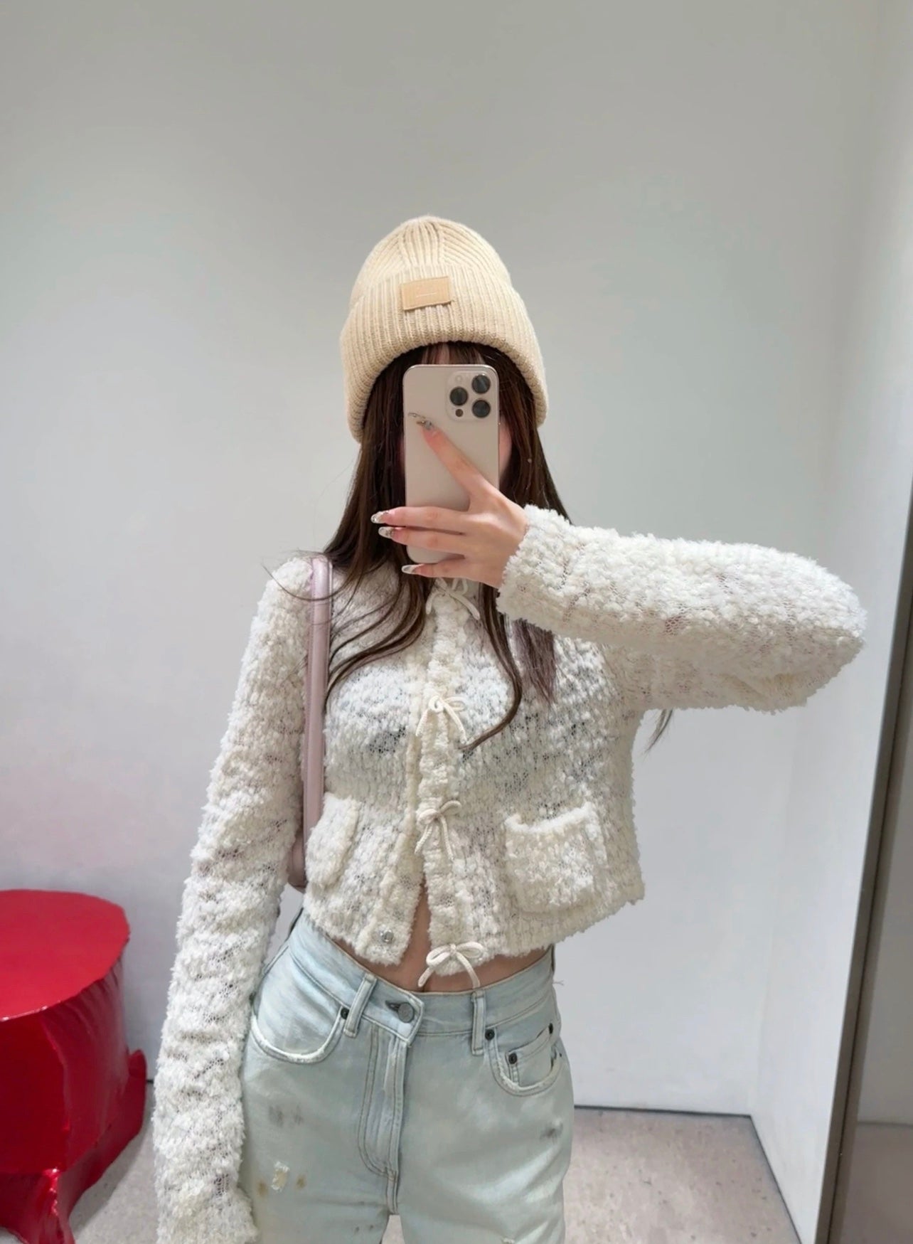 25 Early Autumn New Grain Fleece Knitted Cardigan