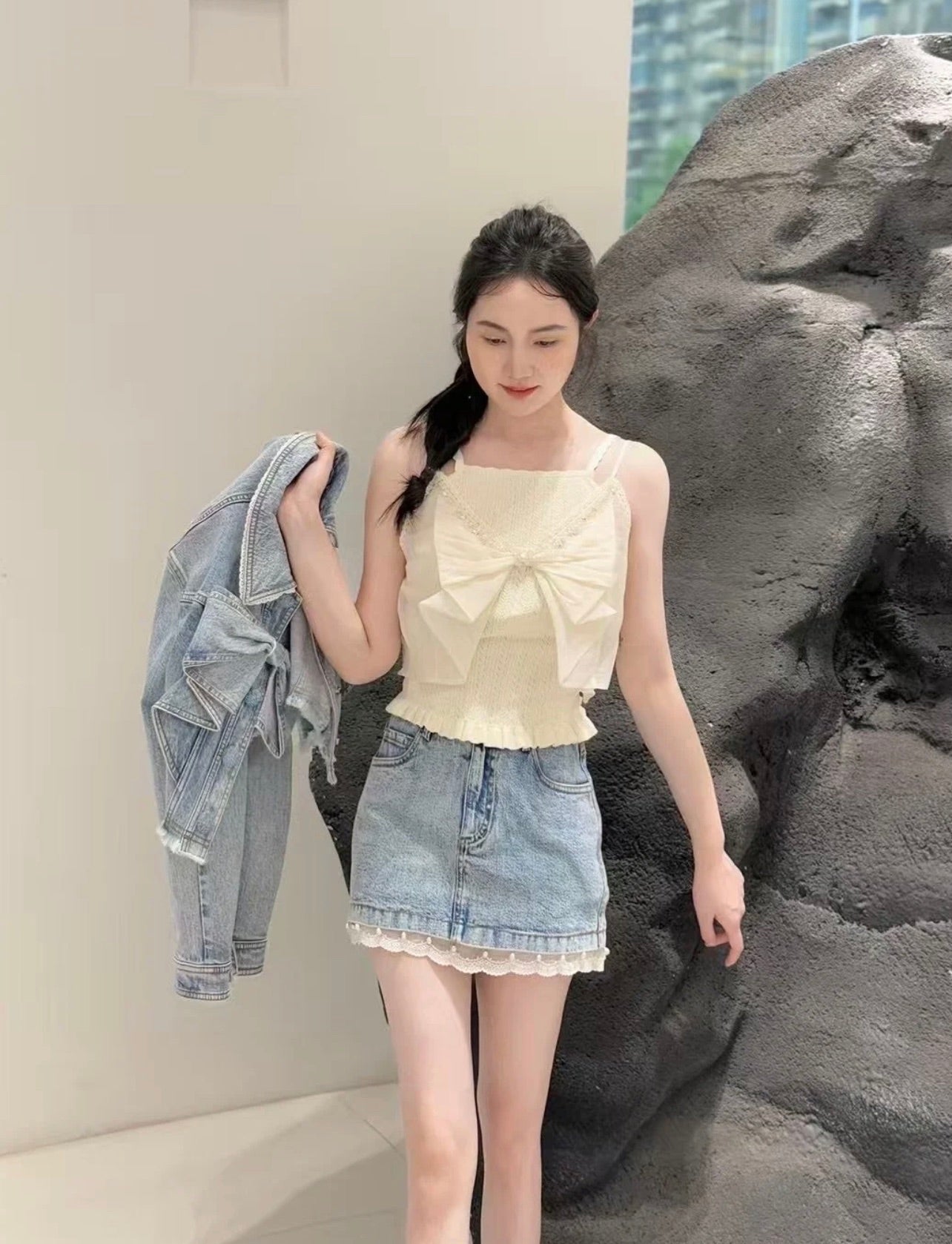 25 Early Autumn New Style Diamond Bowknot Suspender