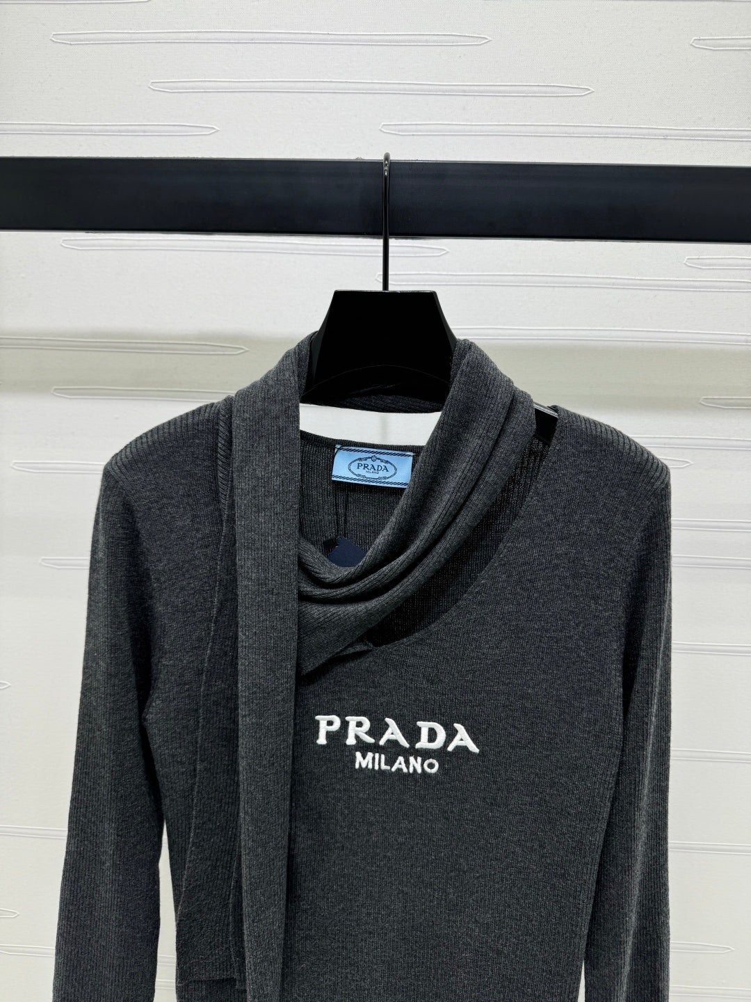 25 Early Autumn New Irregular Neck Knitted Long Sleeve Top